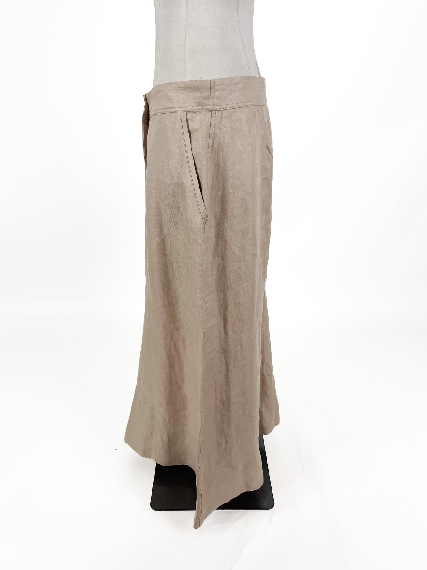 Country Road - Beige Linen Skirt (Size 16)