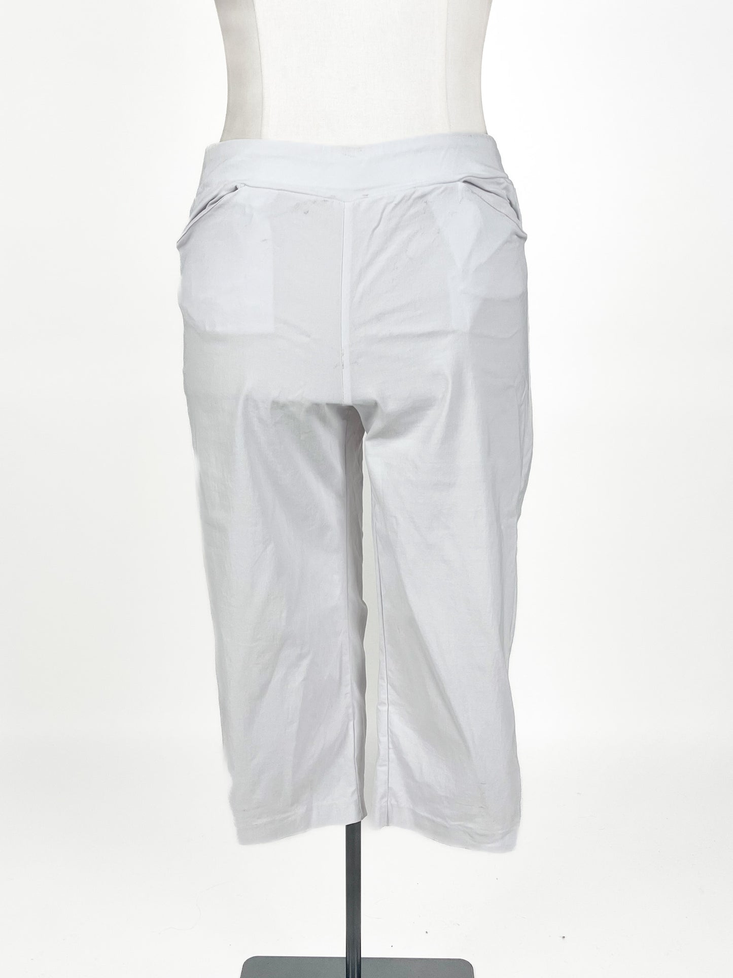 Twin Lakes | White Cropped Stretchy Pants | Size 14