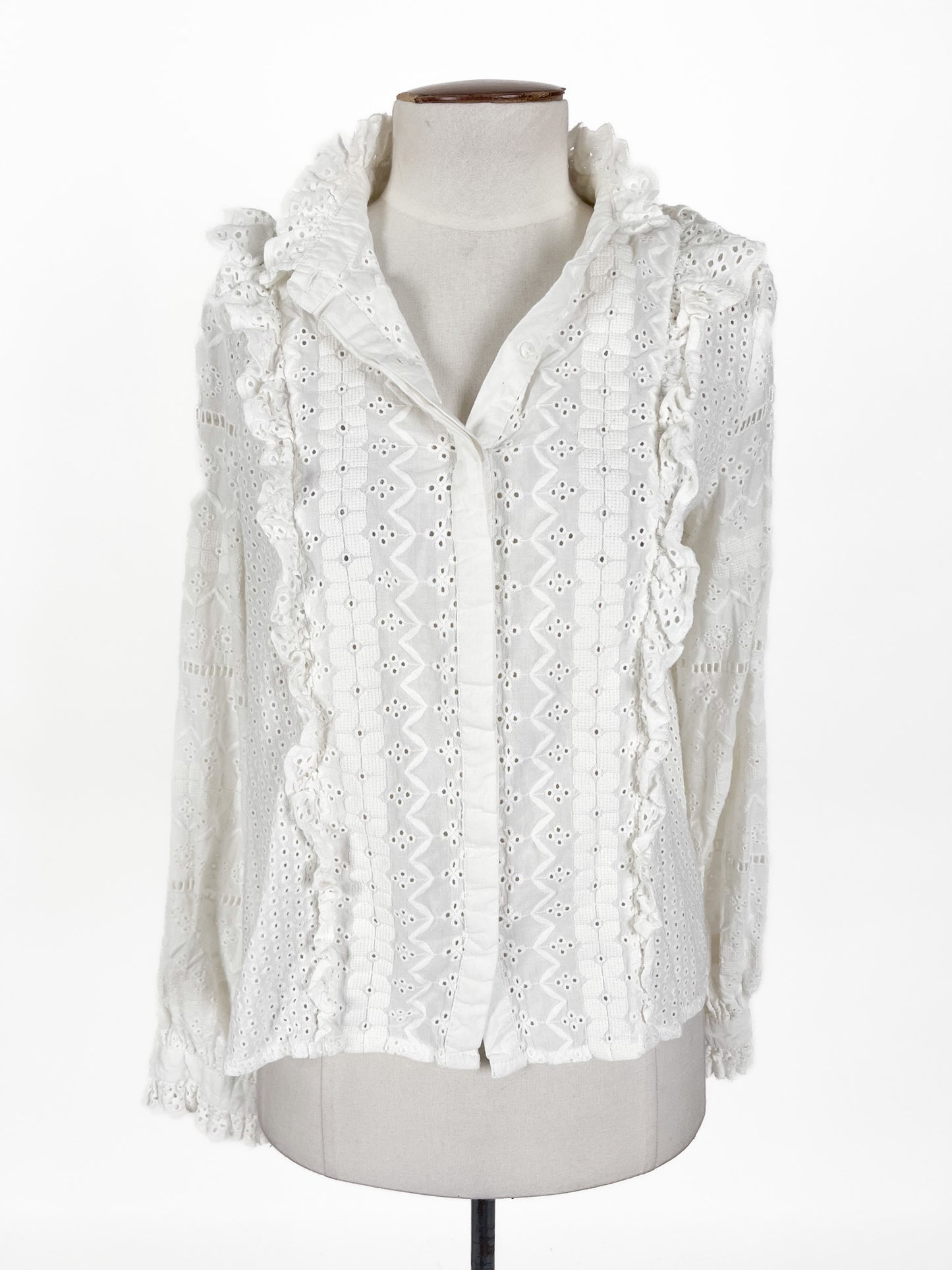 Zara | White Casual/Workwear Top | Size S
