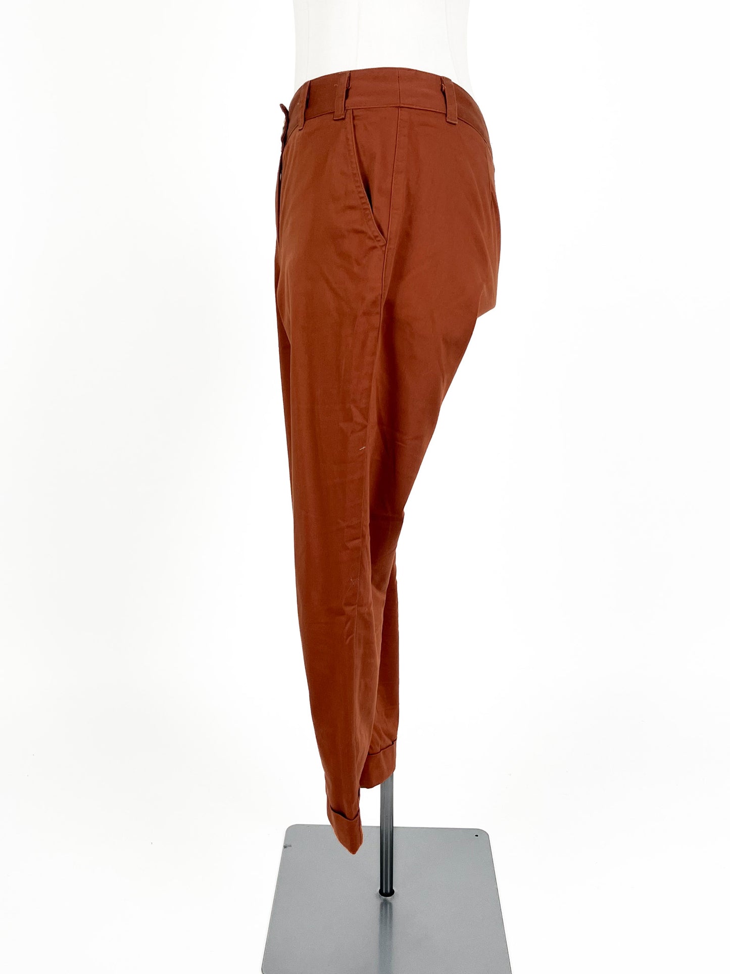Sylvester | Brown Cropped Straight fit Pants | Size L