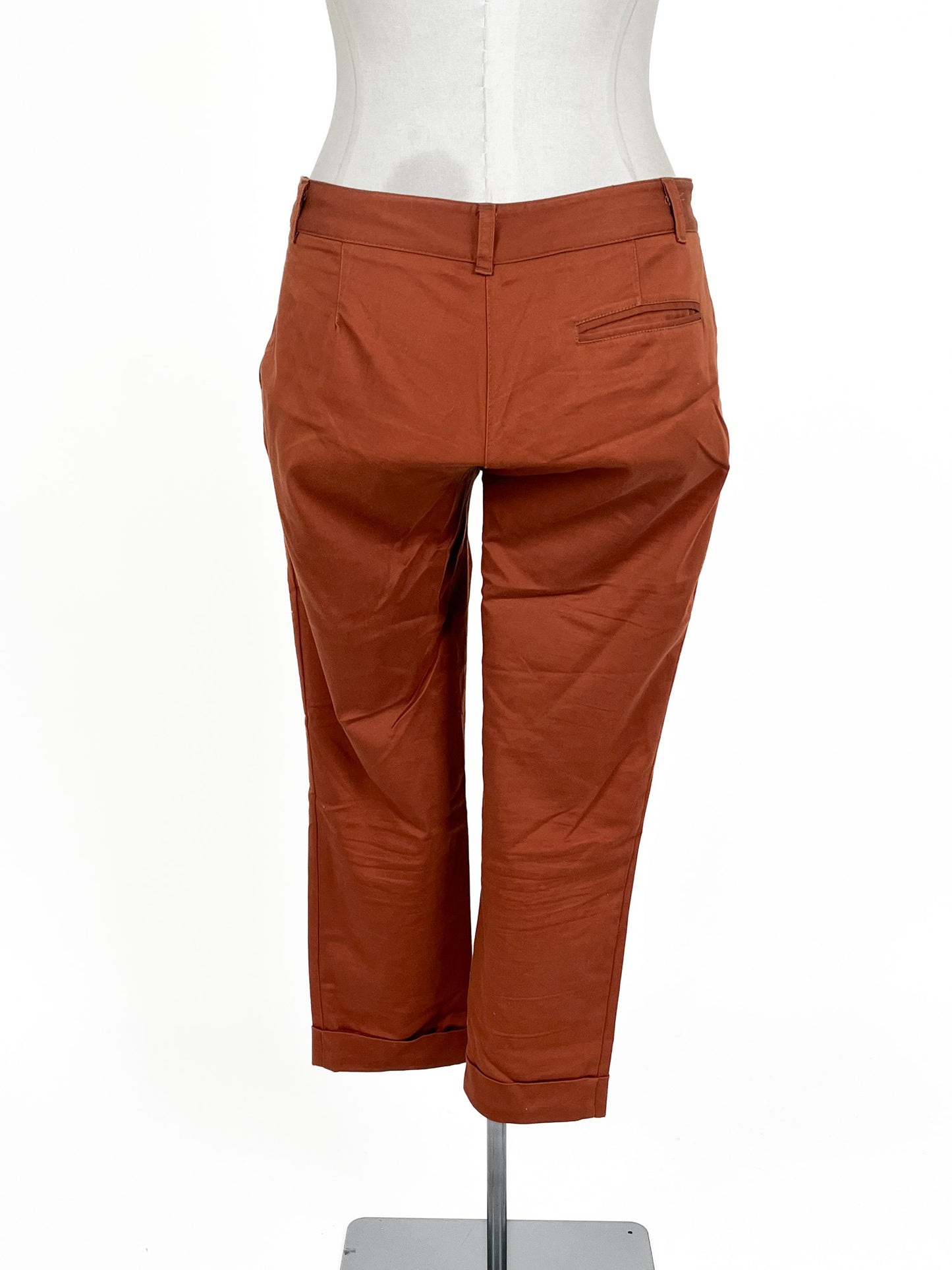 Sylvester | Brown Cropped Straight fit Pants | Size L