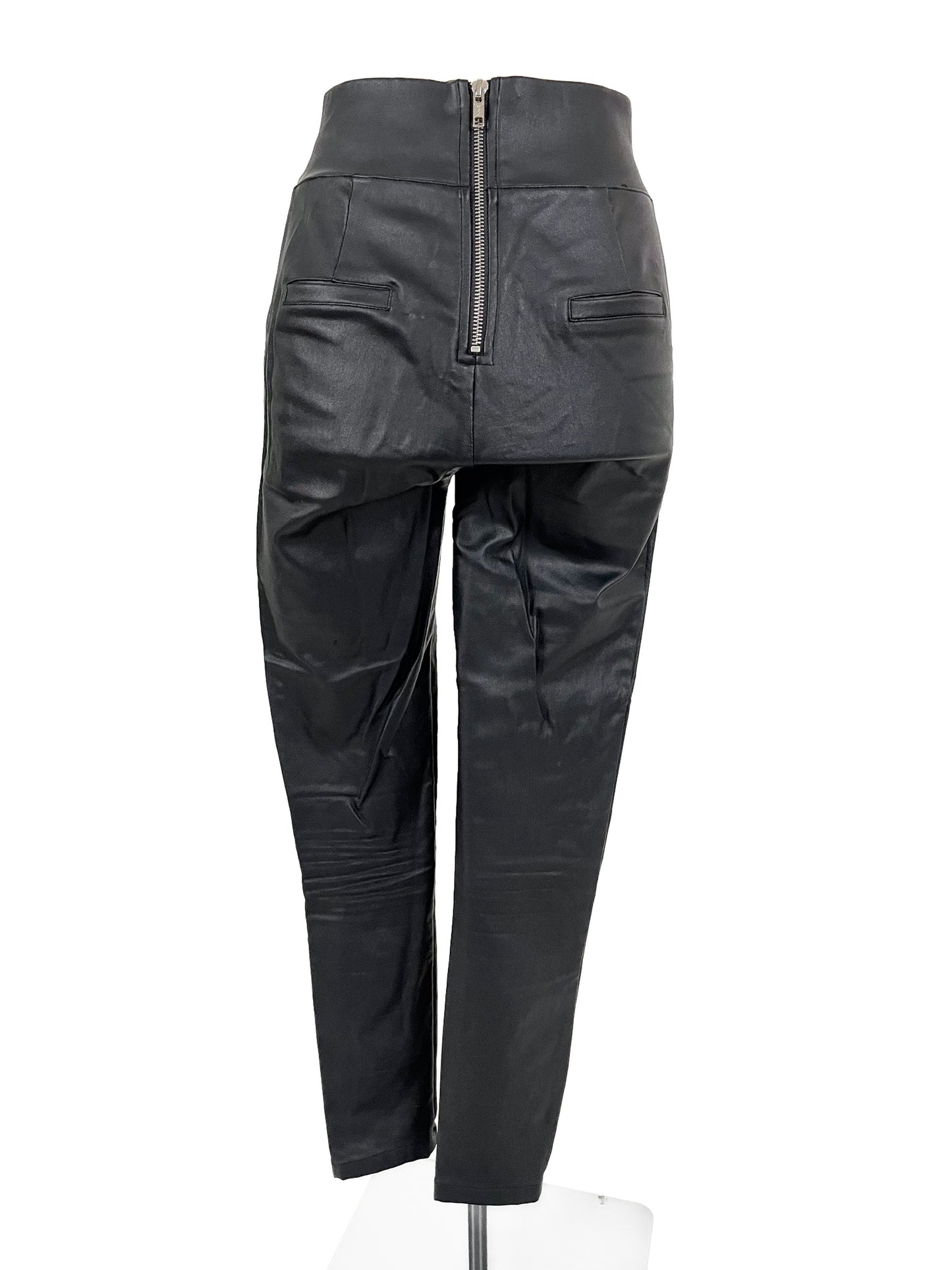 Mossman | Black Faux leather Skinny Pants | Size 8