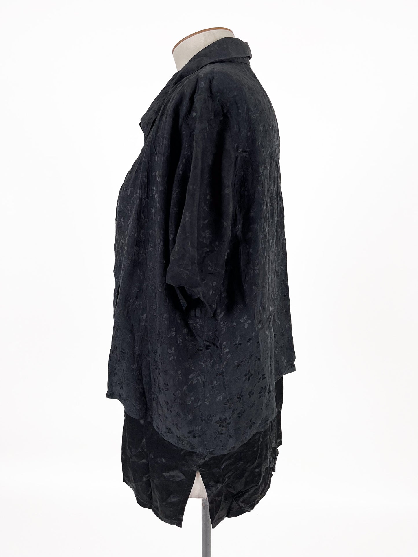 Fio | Black Workwear Top | Size 14