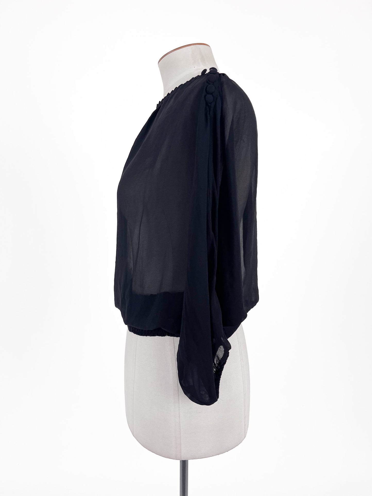 Wish | Black Workwear Top | Size 10