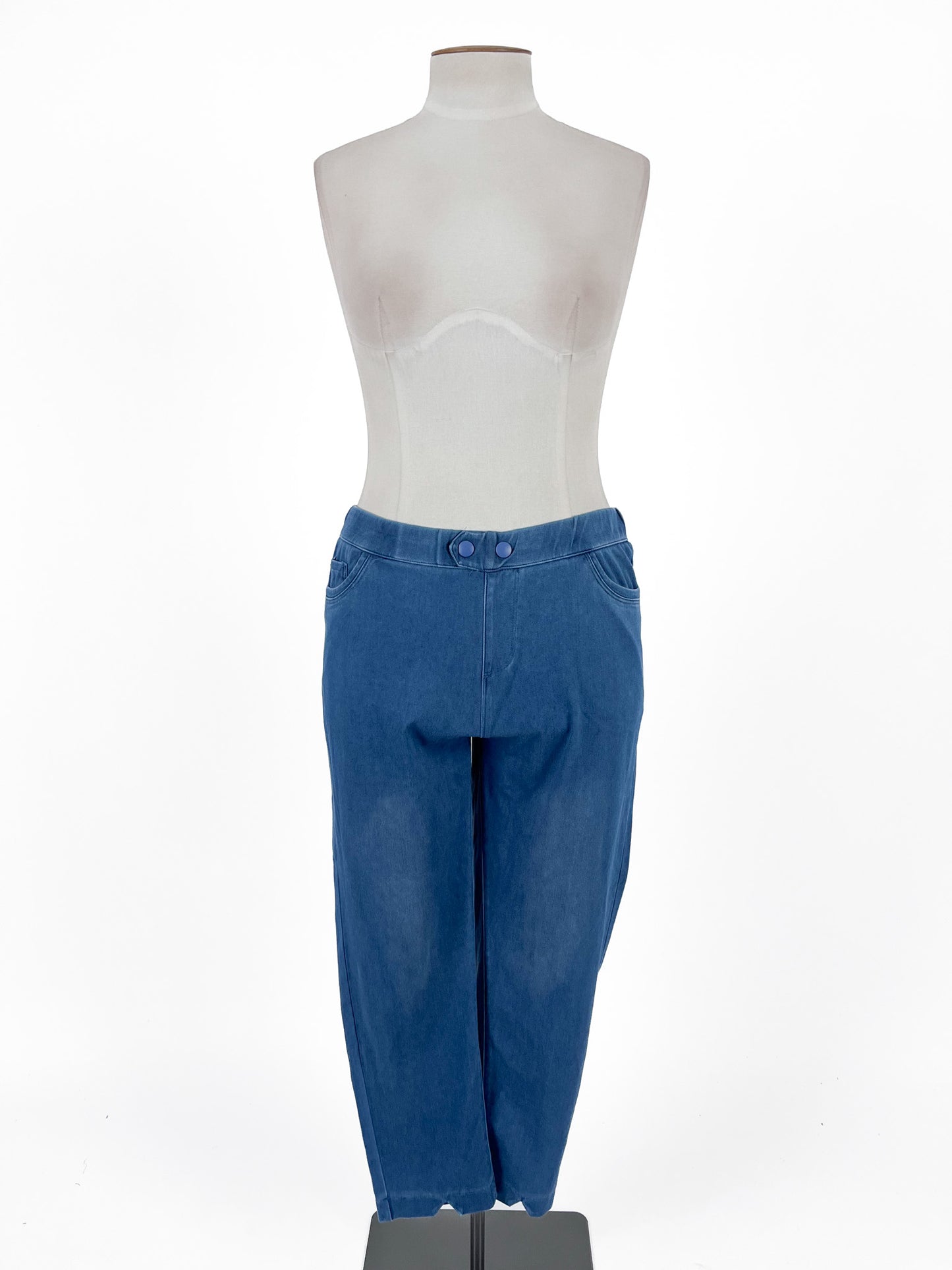 Presence | Blue Stretchy Straight fit Pants | Size 4XL