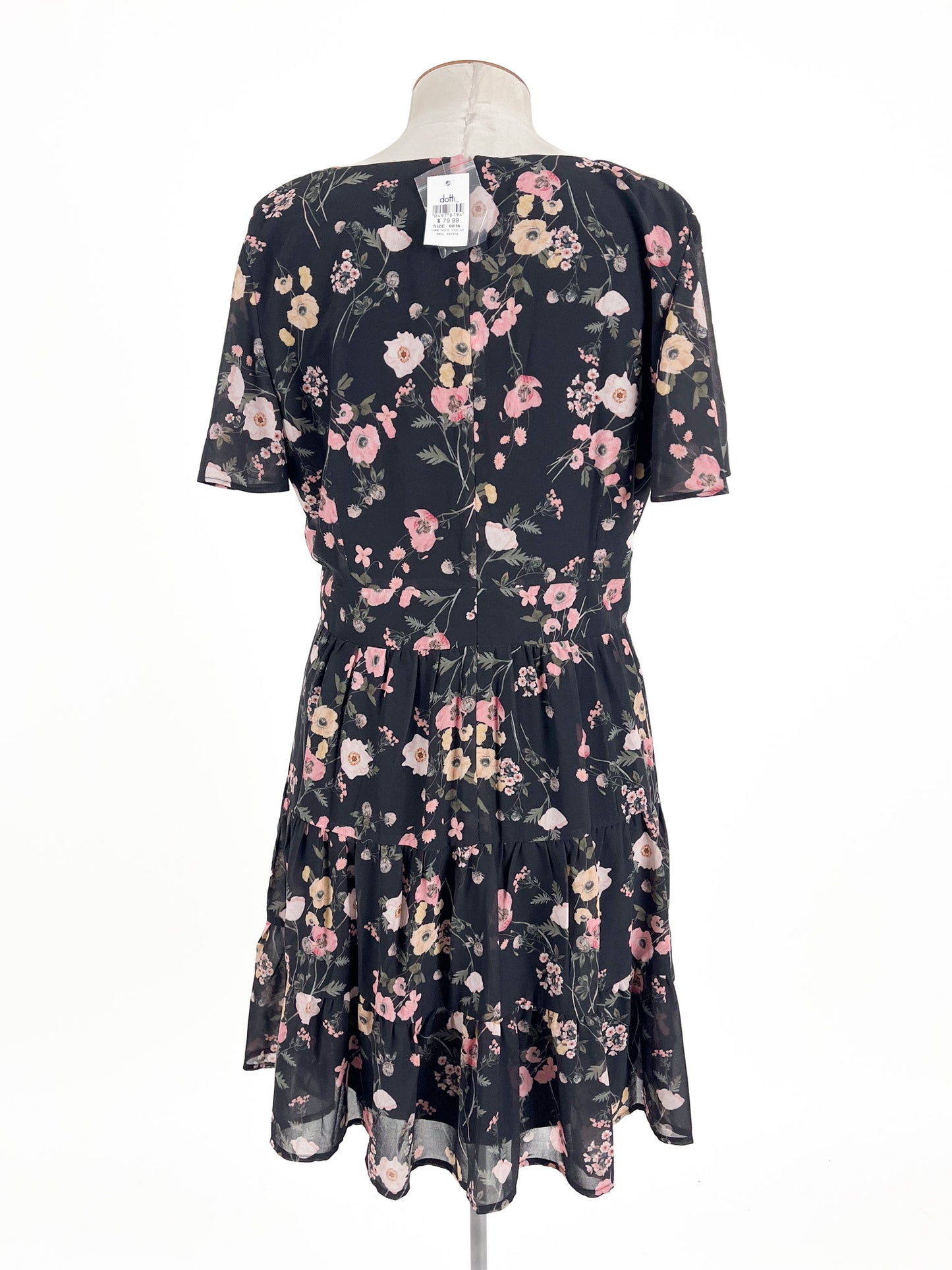 Dotti | Black Casual/Cocktail Dress | Size 16