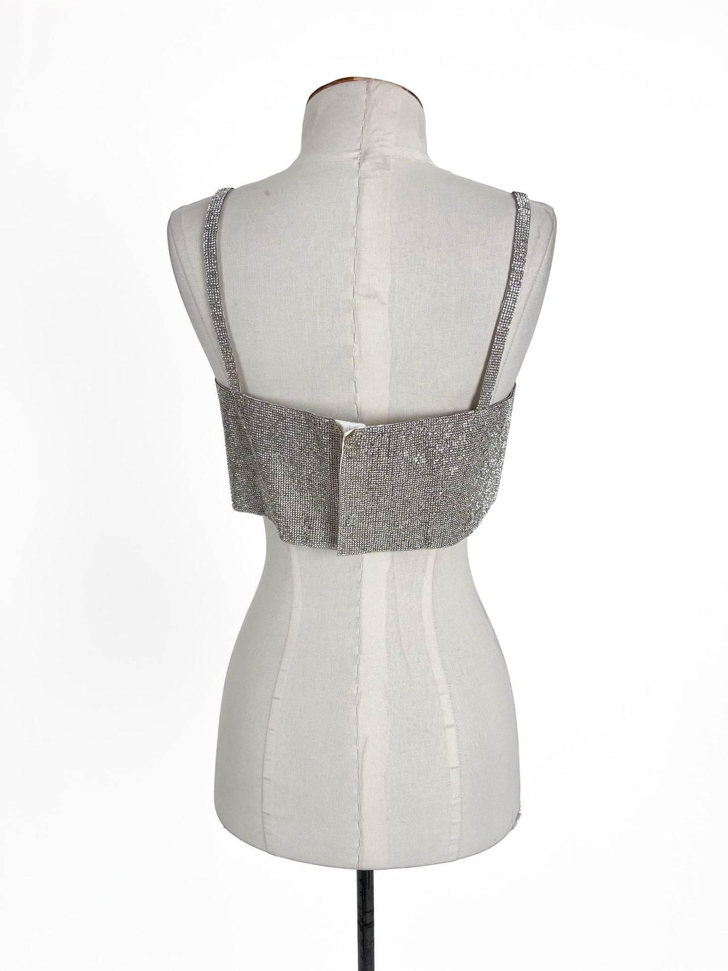 White Fox | Grey Cocktail Top | Size XS