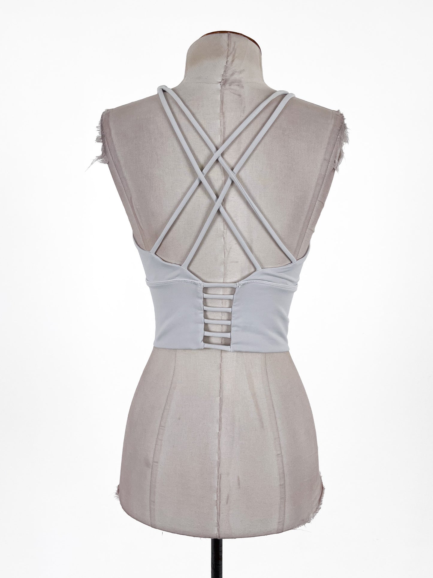 Bonita | Grey Activewear Top | Size XS