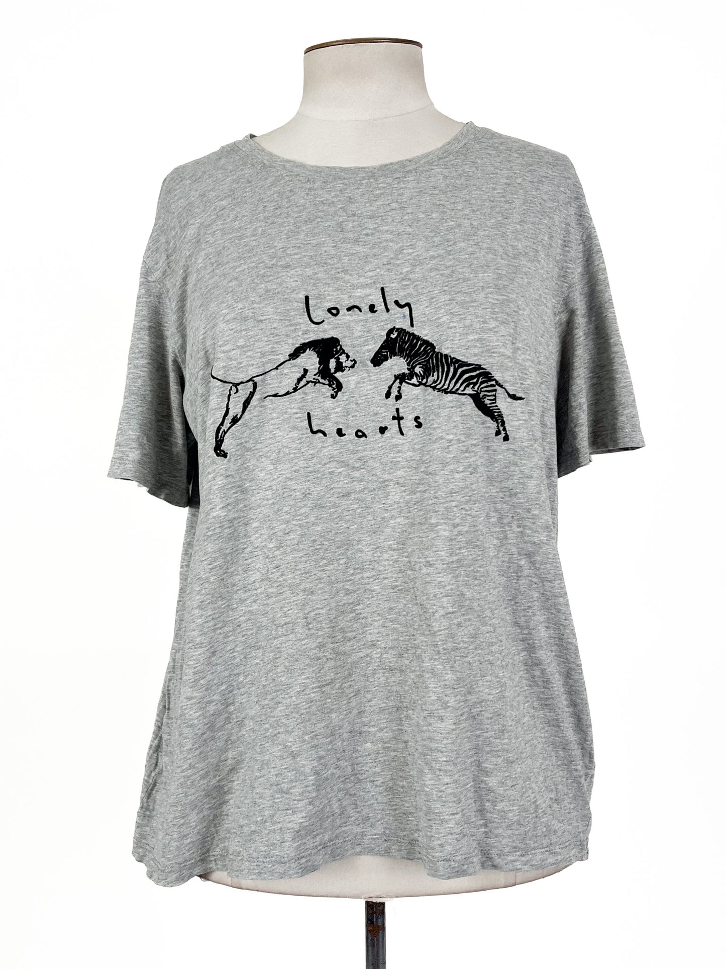 Lonely Hearts | Grey Casual Top | Size 10