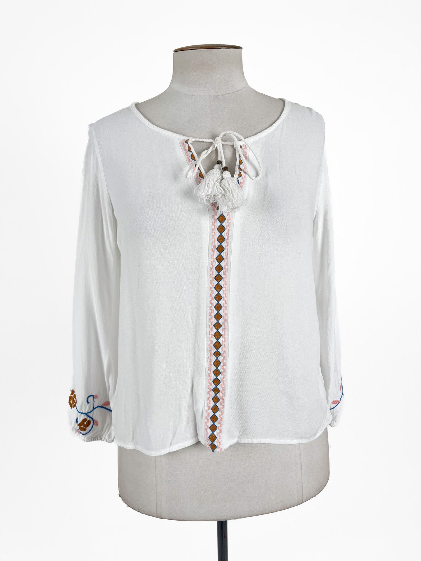 SASS | White Casual Top | Size 8