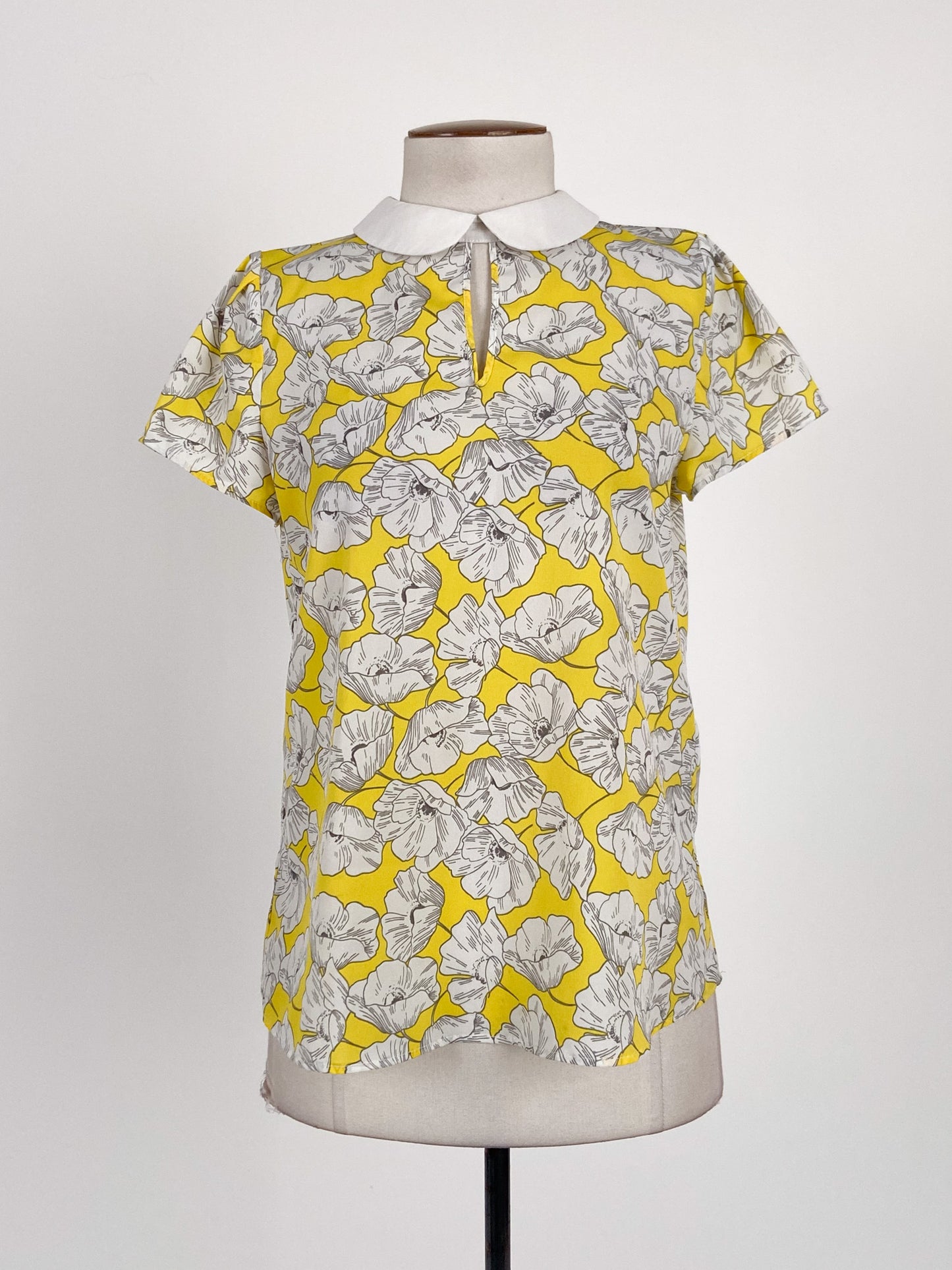 Hallhuber | Yellow Workwear Top | Size 8