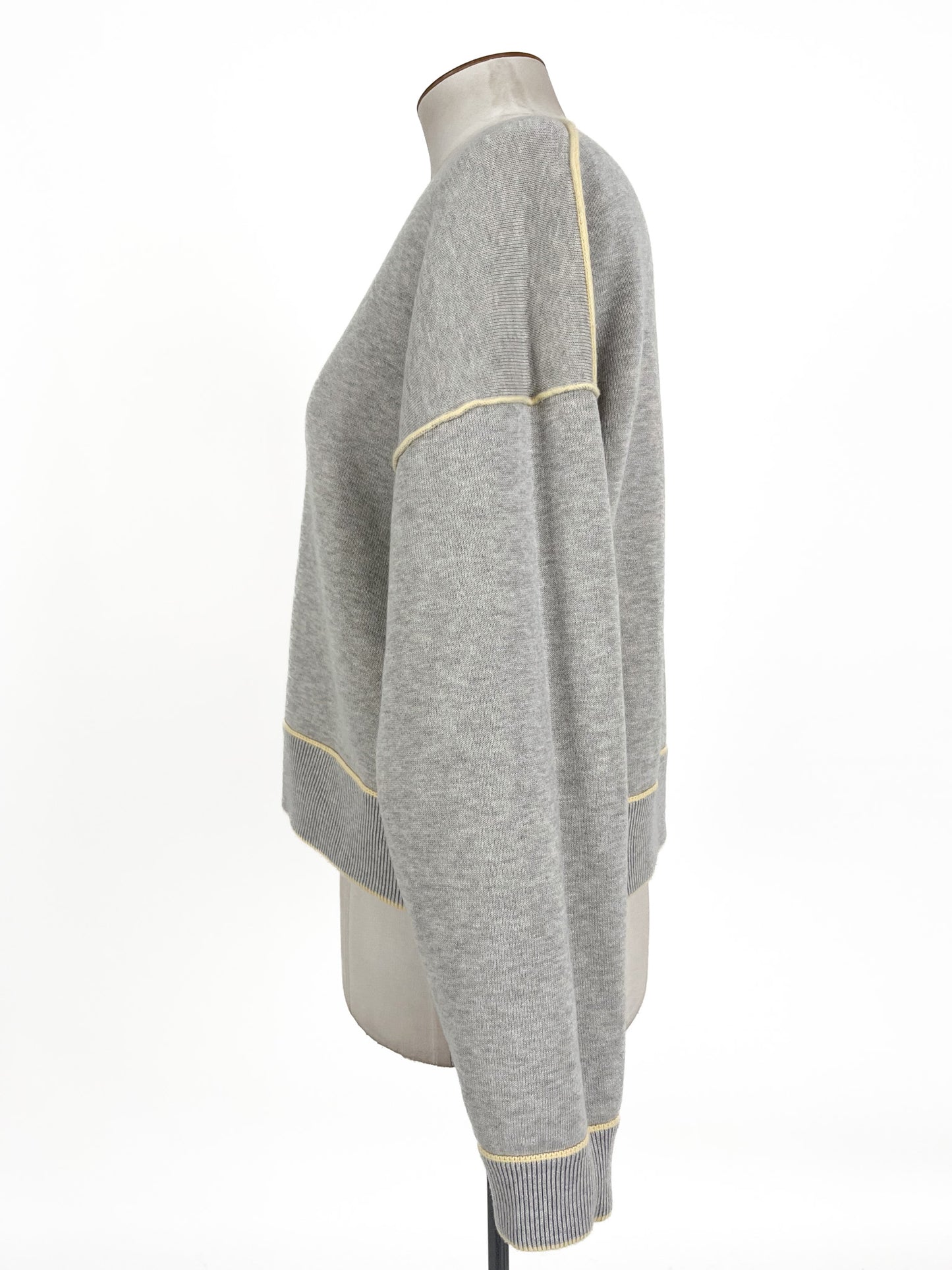Me+Em | Grey/Yellow Reversible Jumper | Size S