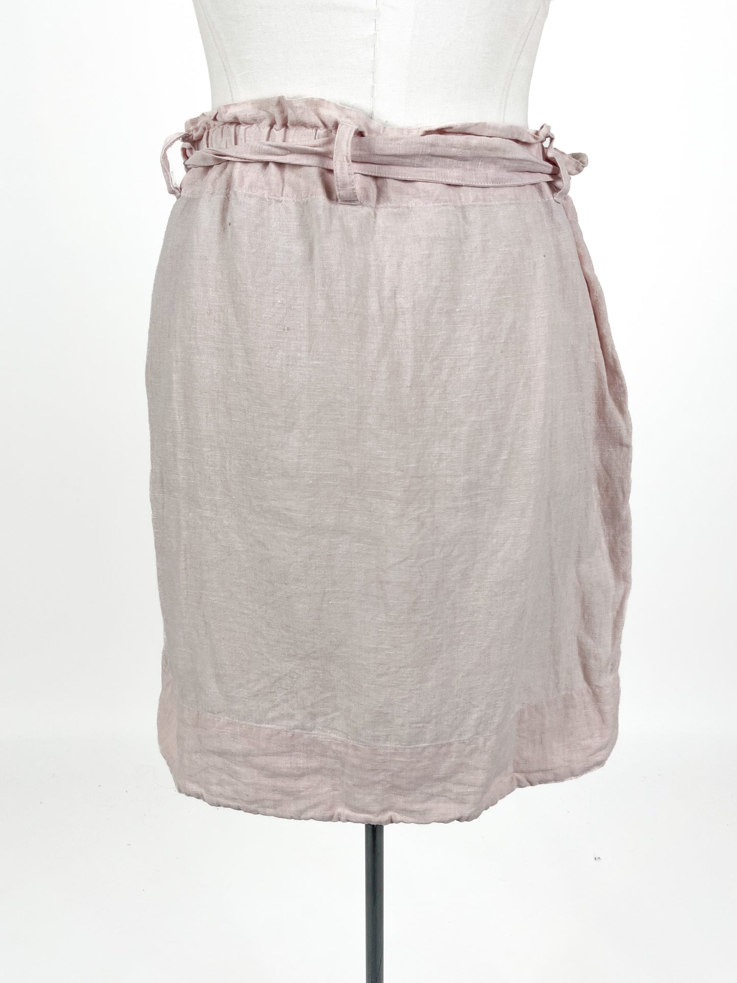 Max - Pink Linen Skirt (Size 14)