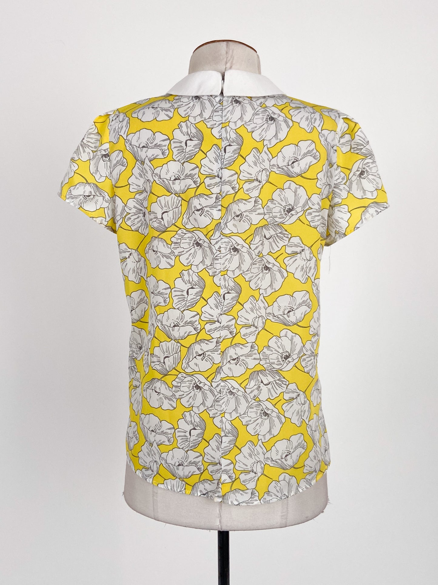 Hallhuber | Yellow Workwear Top | Size 8