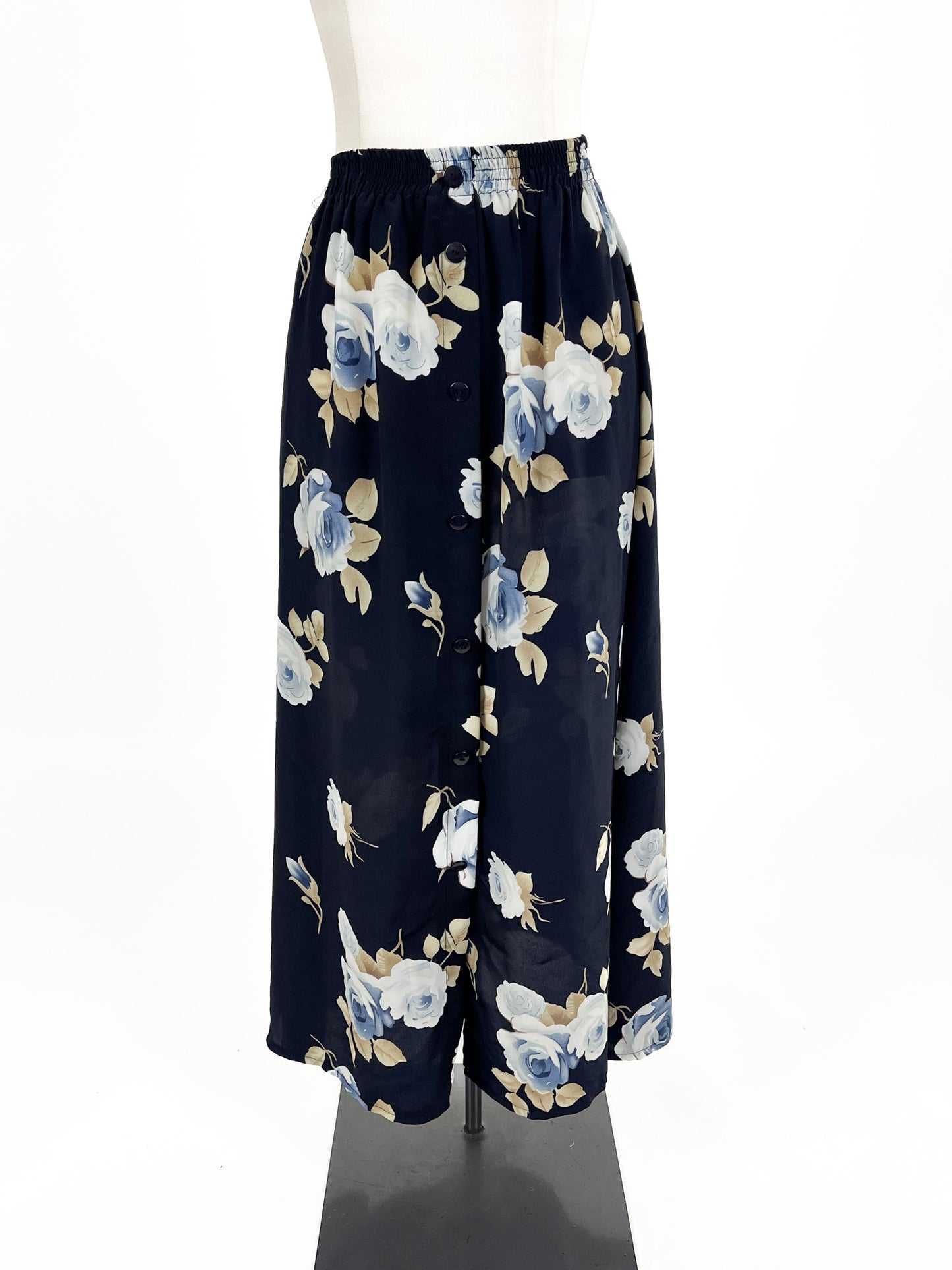 Eves St Clair - Navy Midi Skirt (Size 10)