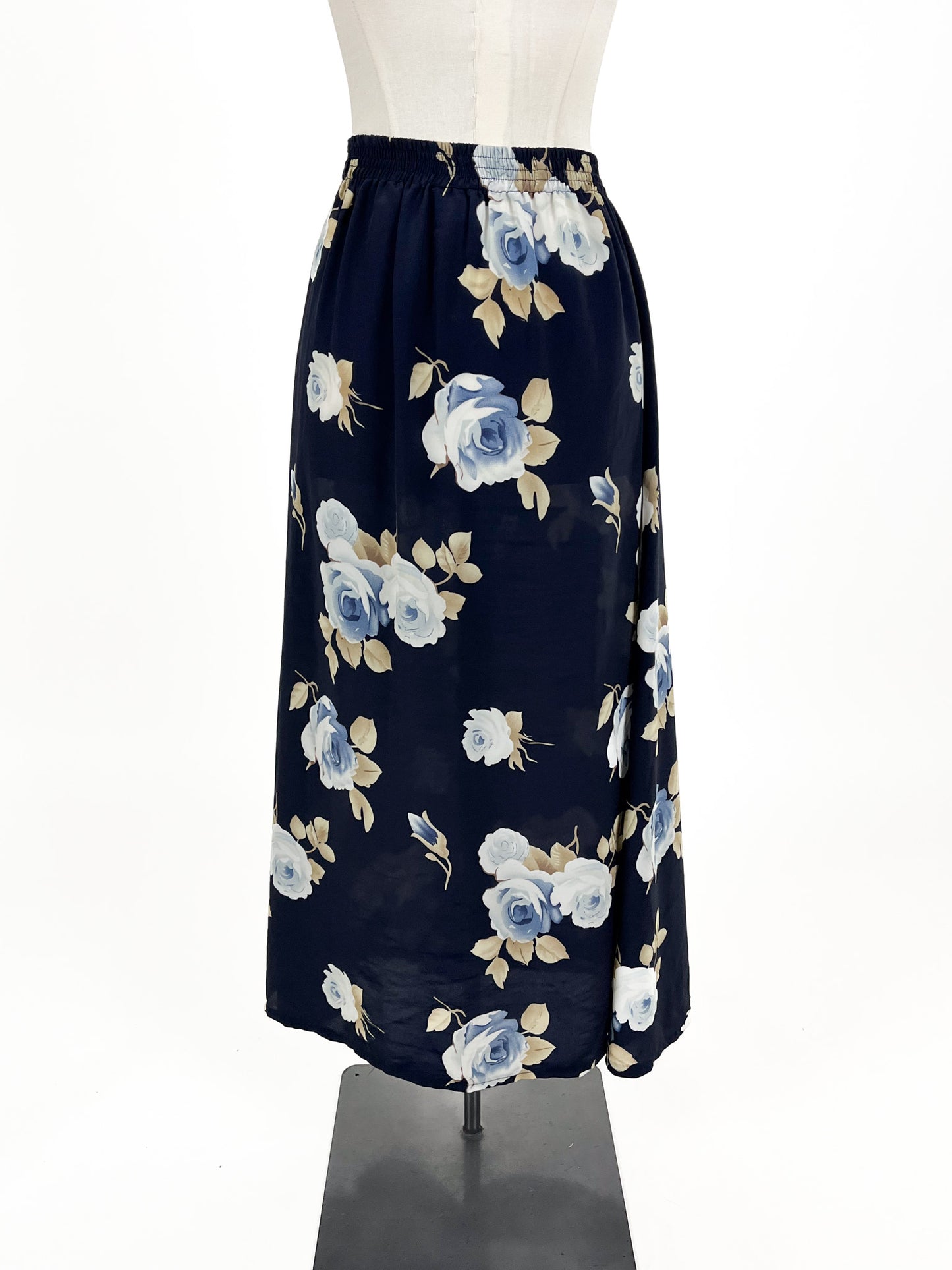 Eves St Clair - Navy Midi Skirt (Size 10)