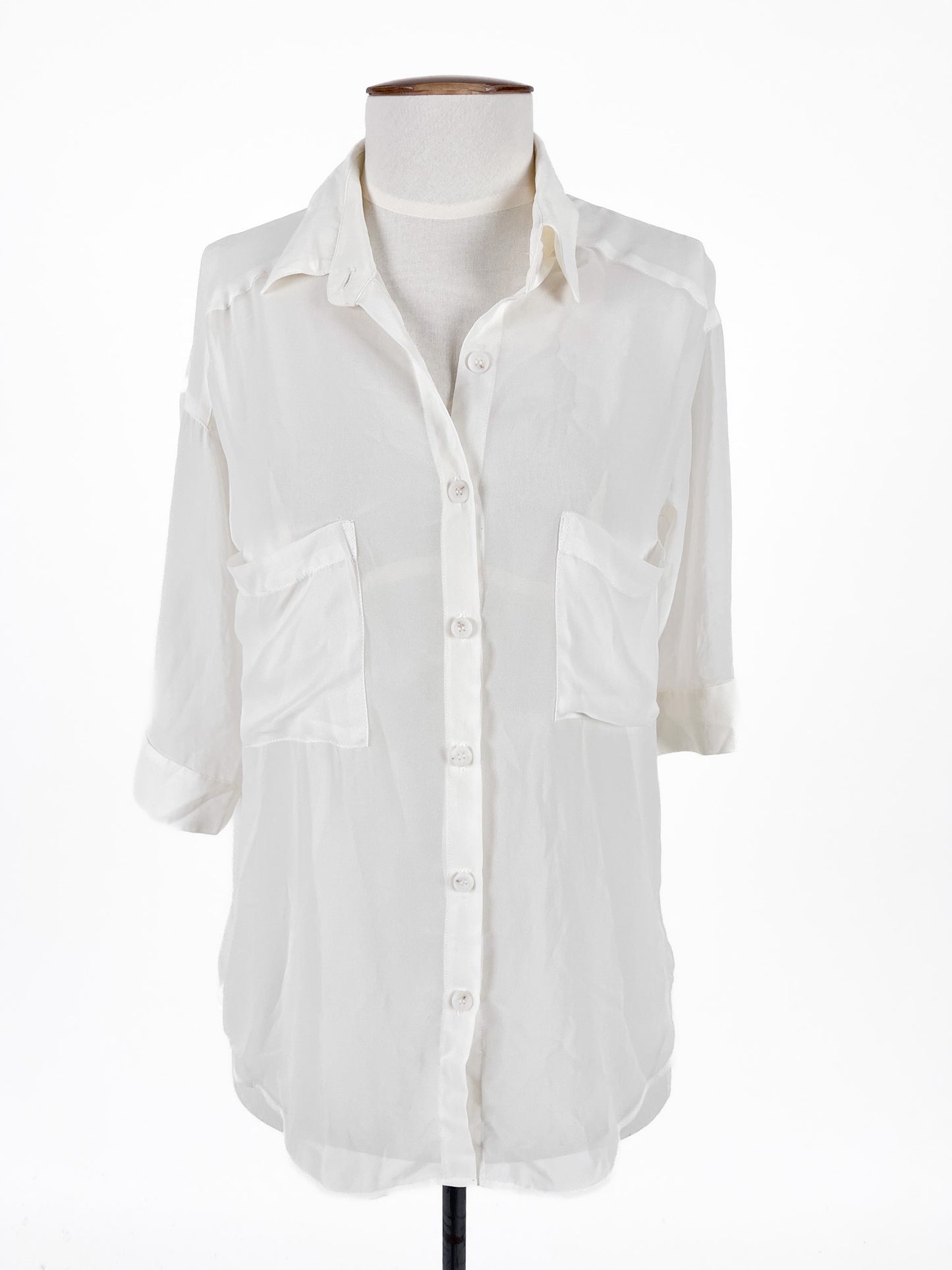 Ziggy Denim | White Casual/Workwear Top | Size 8