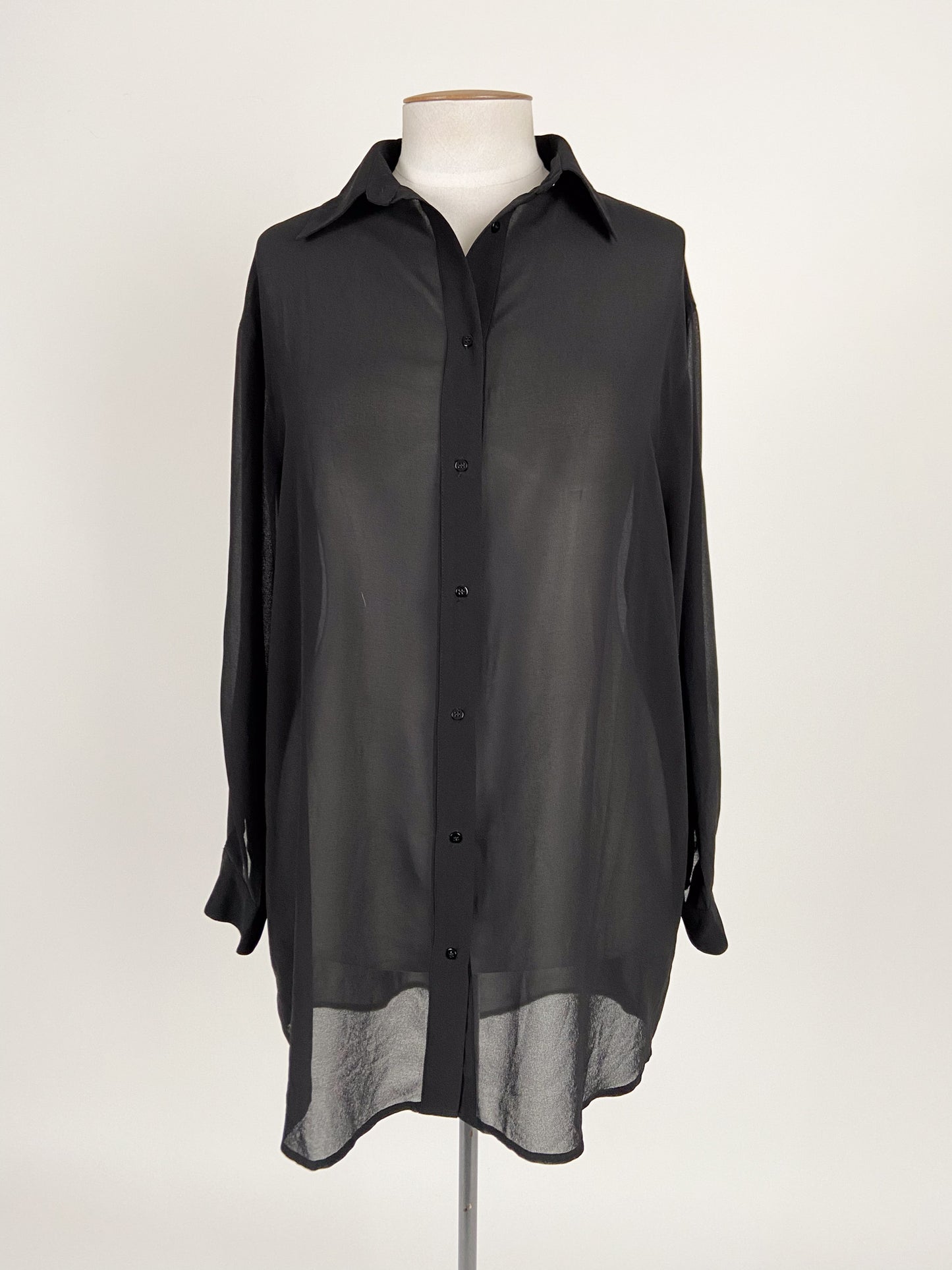 White Fox | Black Casual Top | Size S