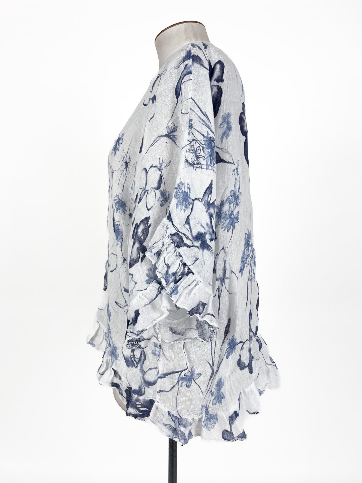 Simply Linen | Blue Casual Top | Size L