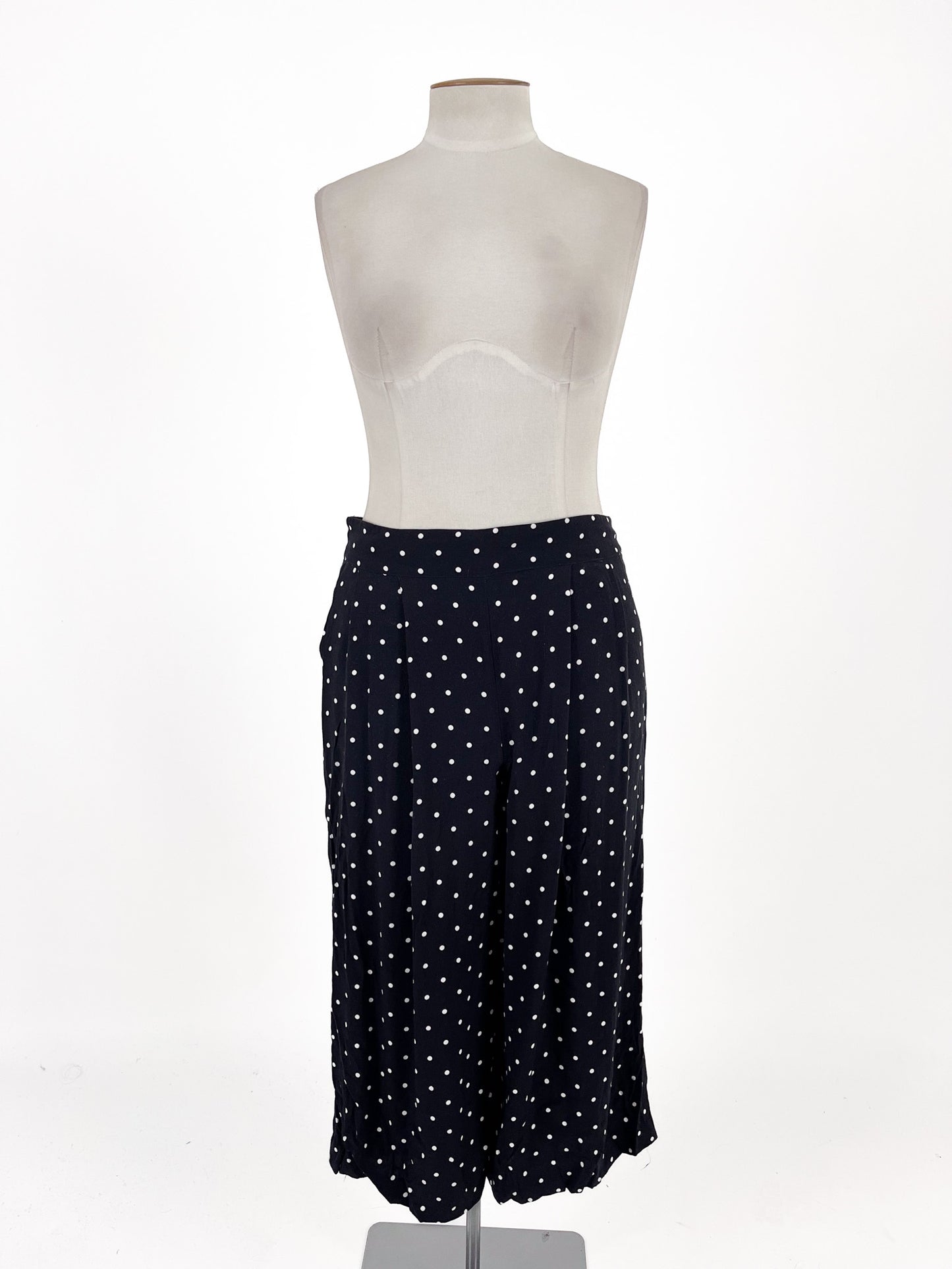Whistle | Black Cropped Wide leg Pants | Size 14