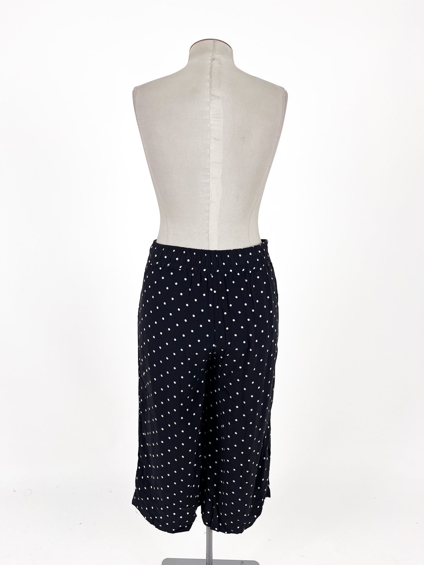 Whistle | Black Cropped Wide leg Pants | Size 14