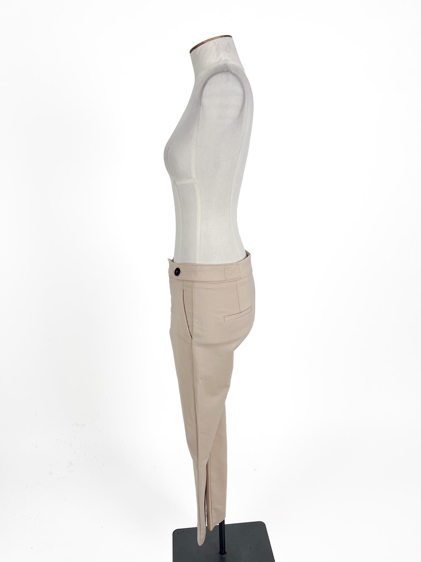 Mango | Beige Low waisted Straight fit Pants | Size 6