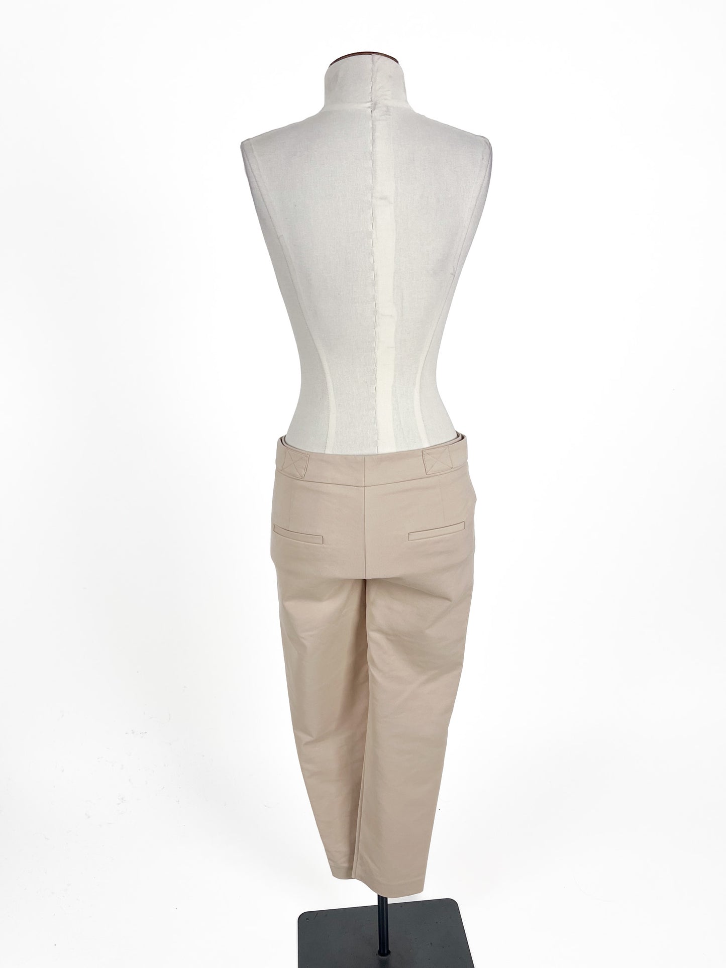 Mango | Beige Low waisted Straight fit Pants | Size 6