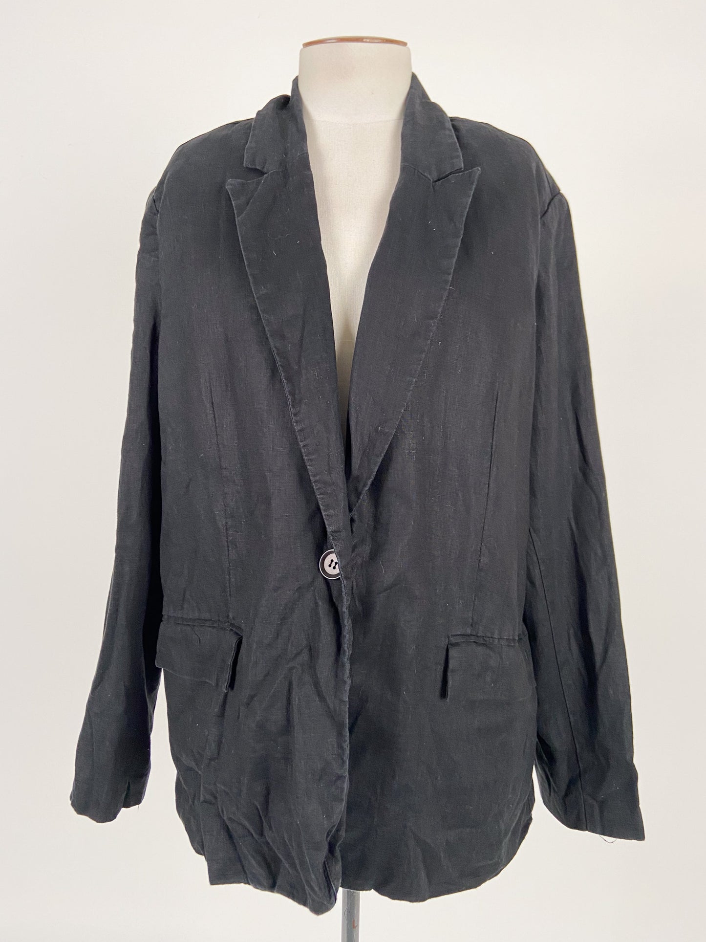 NA-KD | Black Workwear Jacket | Size 12