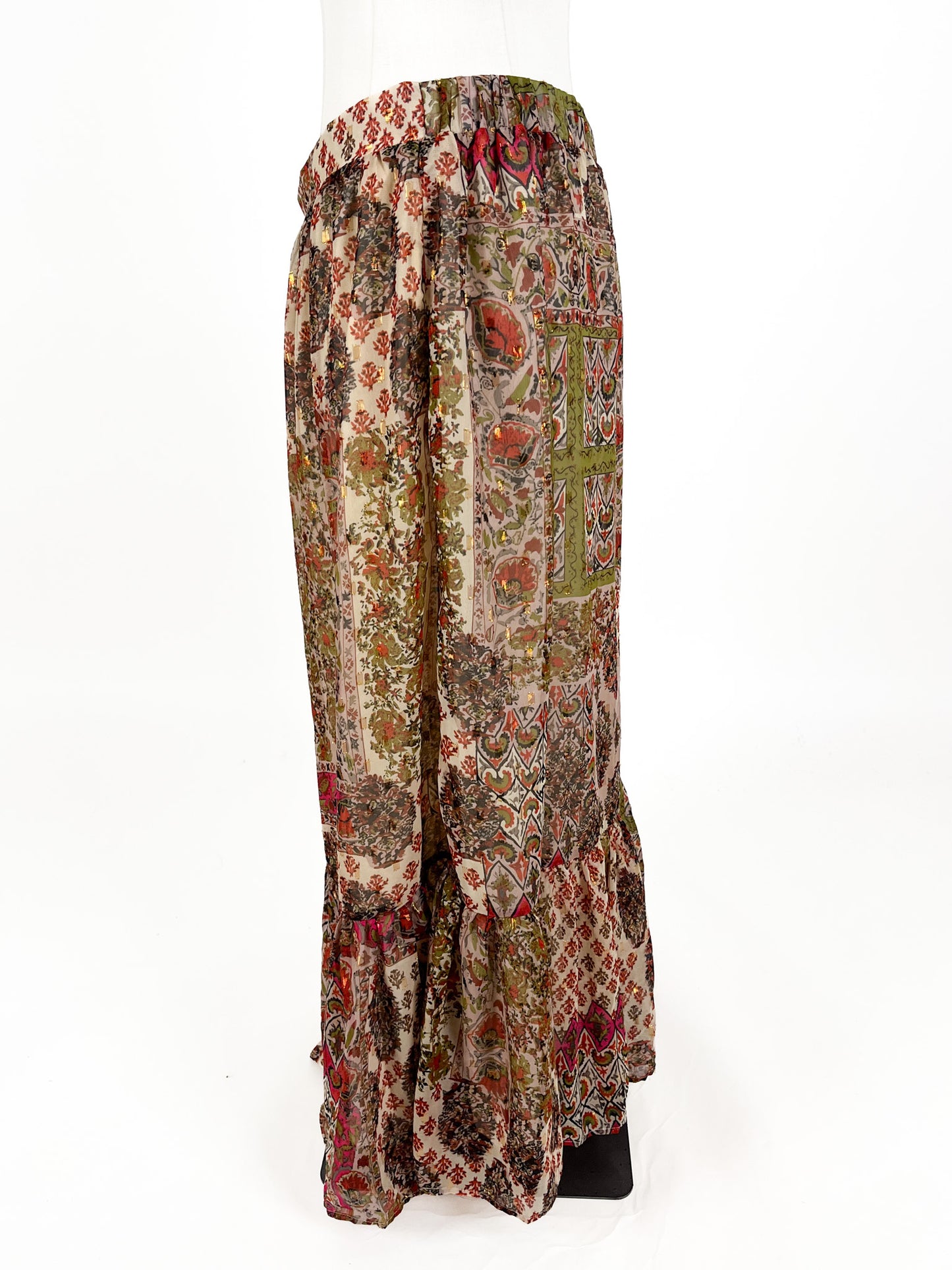 Fate + Becker - Multicoloured Midi Skirt (Size 18)