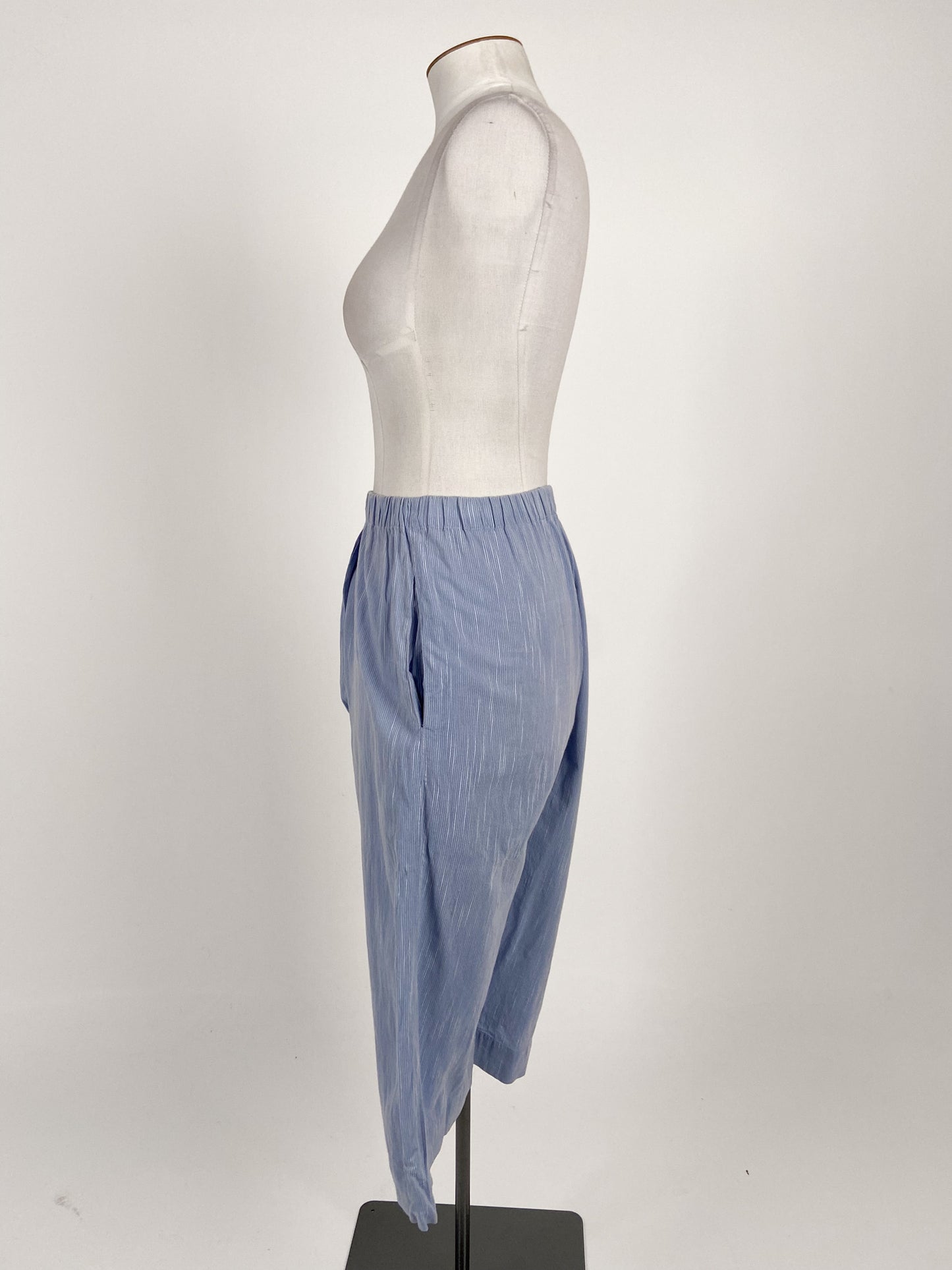 Kowtow | Blue Cropped Wide leg Pants | Size M