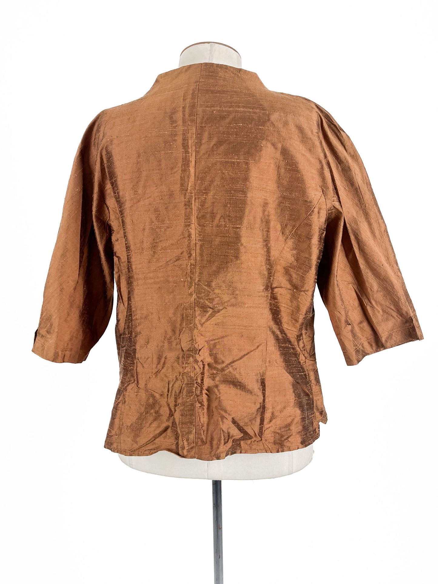 Silk Caress | Orange Casual Top | Size XL