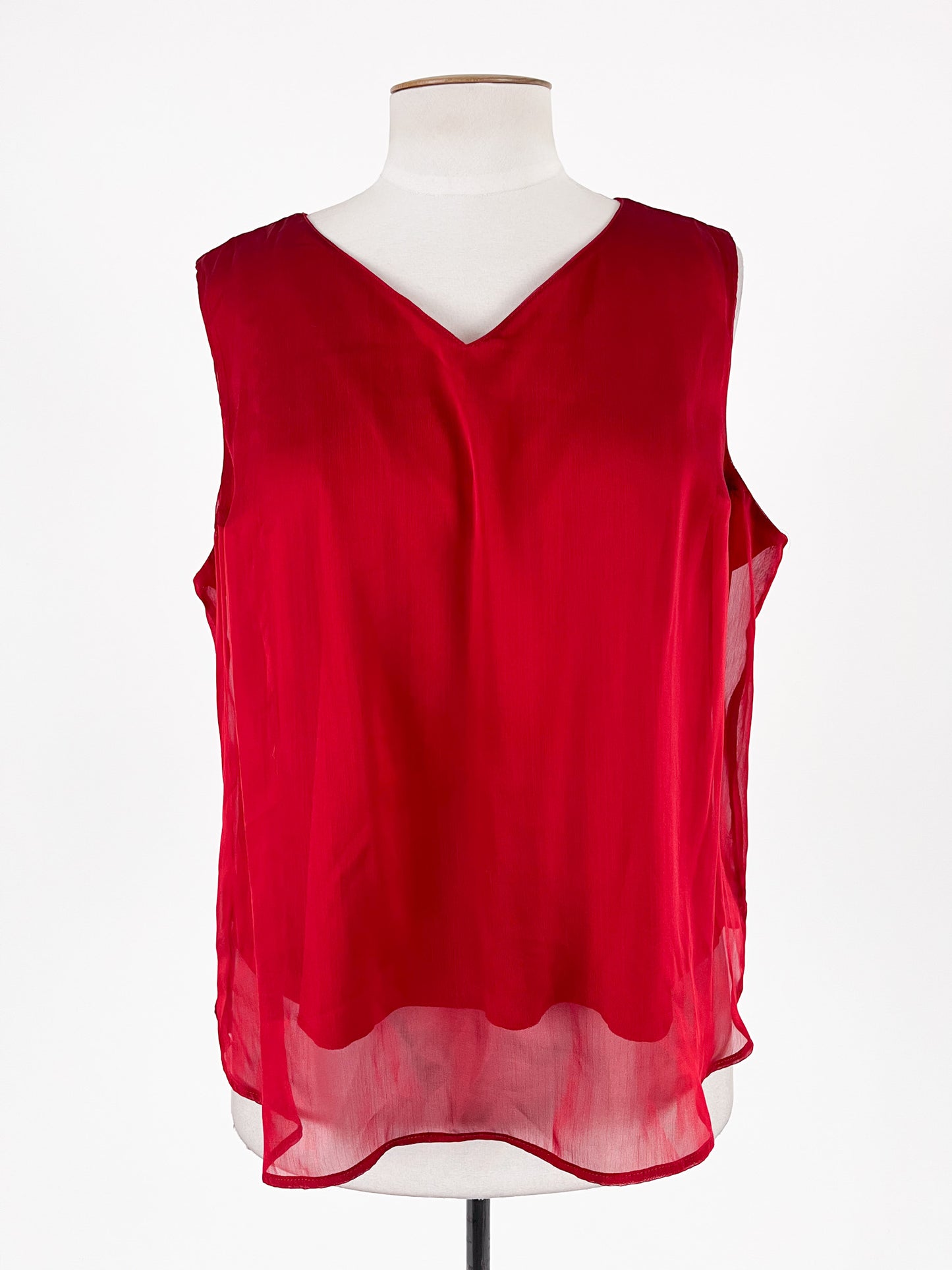 Vanilla | Red Casual/Cocktail Top | Size 18