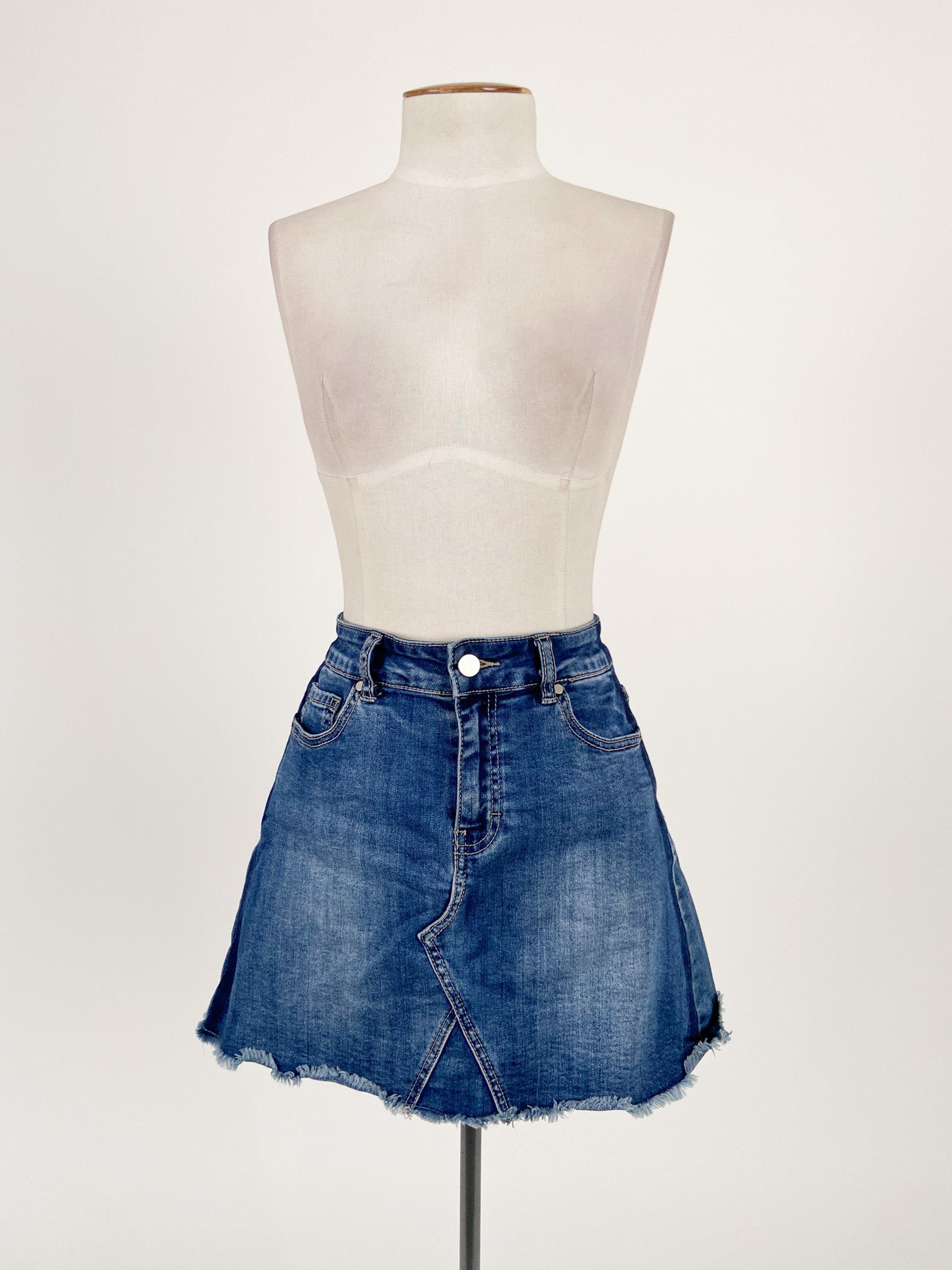 Seed a shop line denim skirt