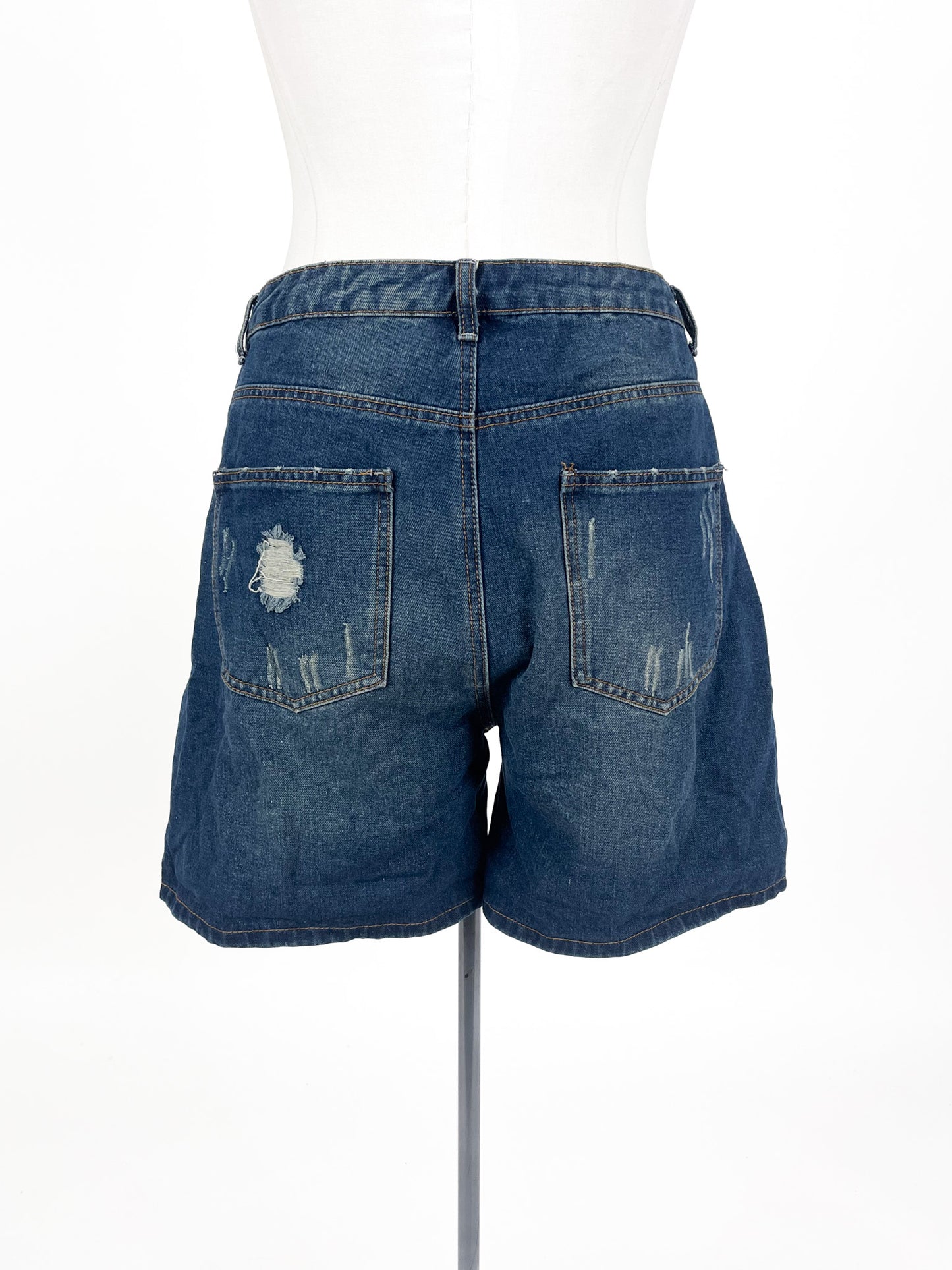 Boohoo - Blue Denim Shorts (Size 18)