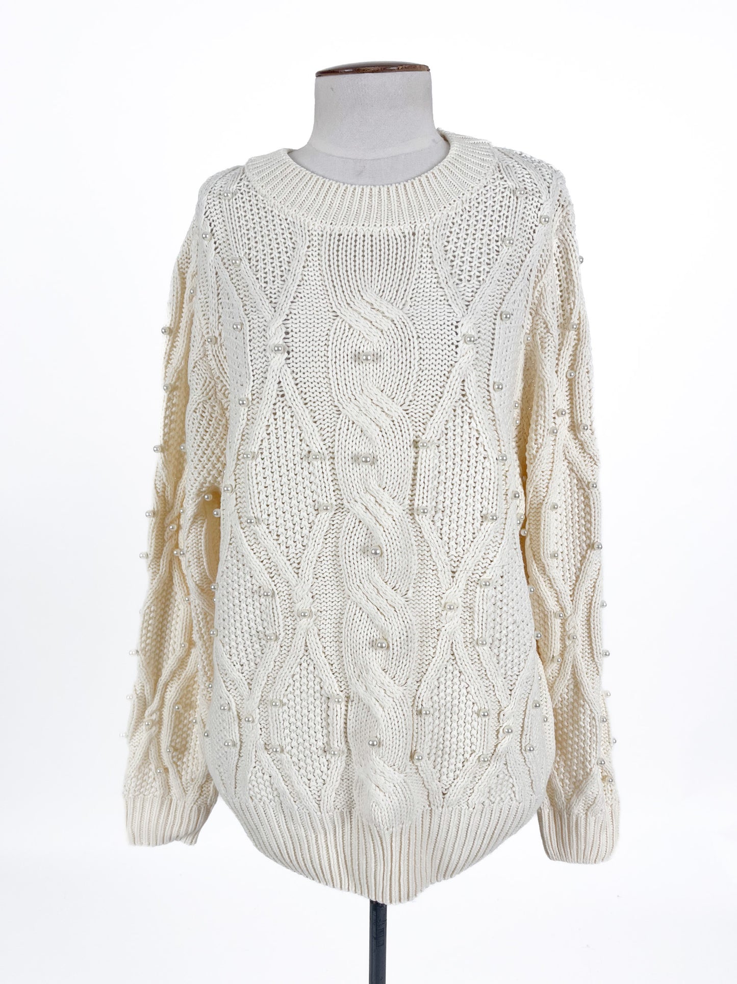 Rockmans | White Casual Jumper | Size L