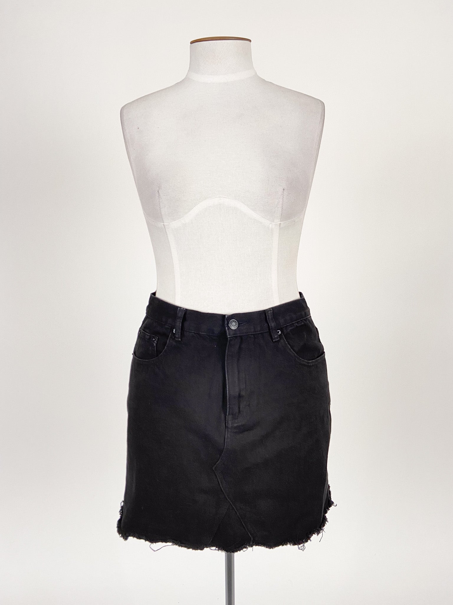 Black denim skirt shop glassons