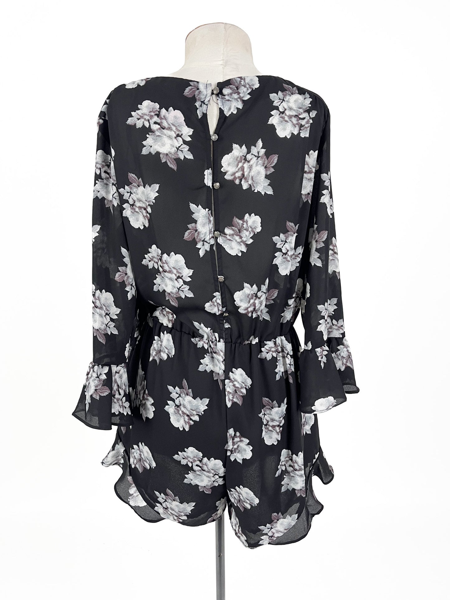 Lippy - Black Playsuit (Size 8)
