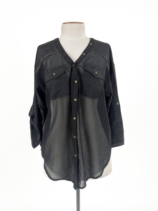 Wayne by Wayne Cooper - Black Blouse (Size 10)