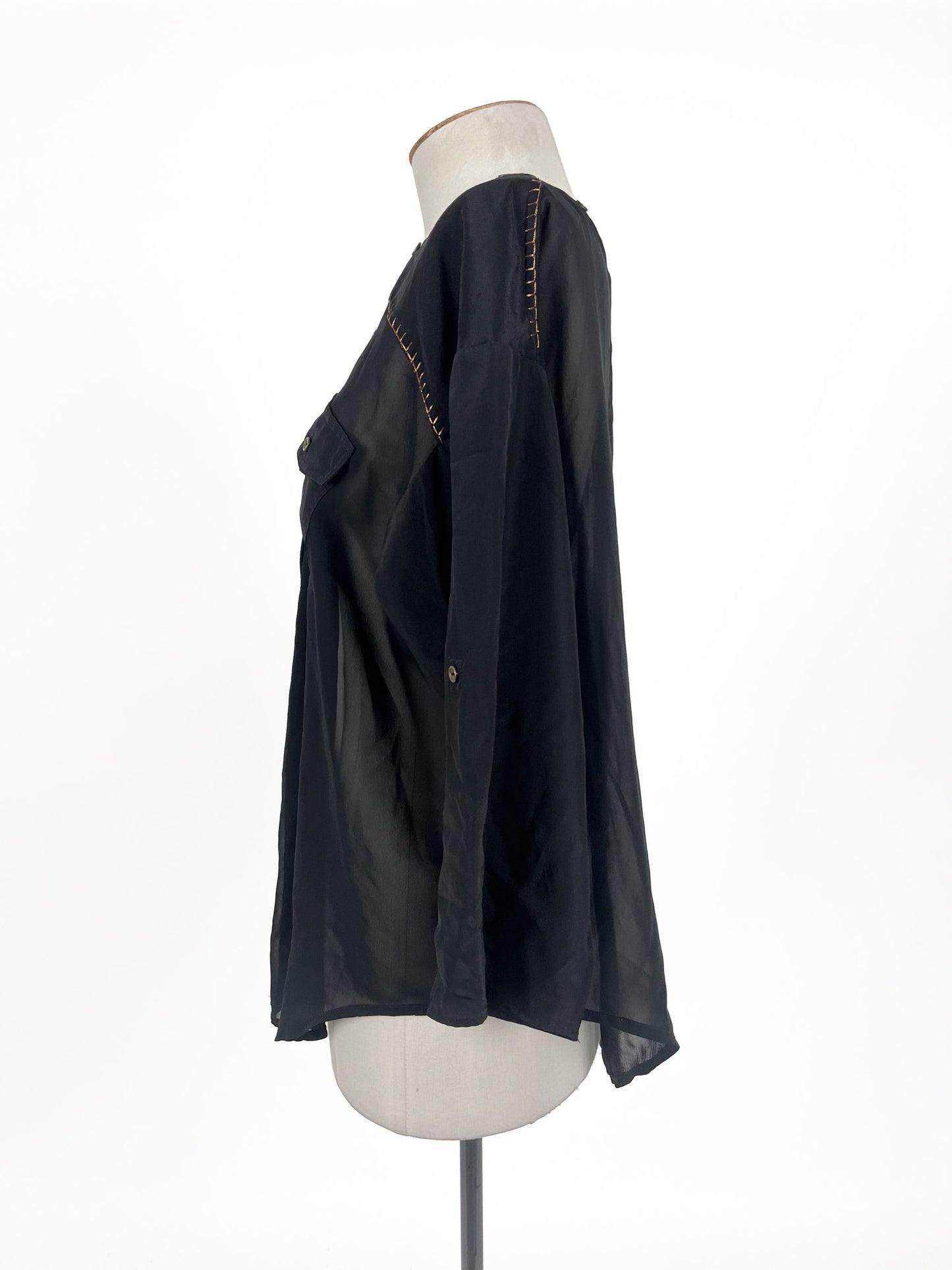Wayne by Wayne Cooper - Black Blouse (Size 10)