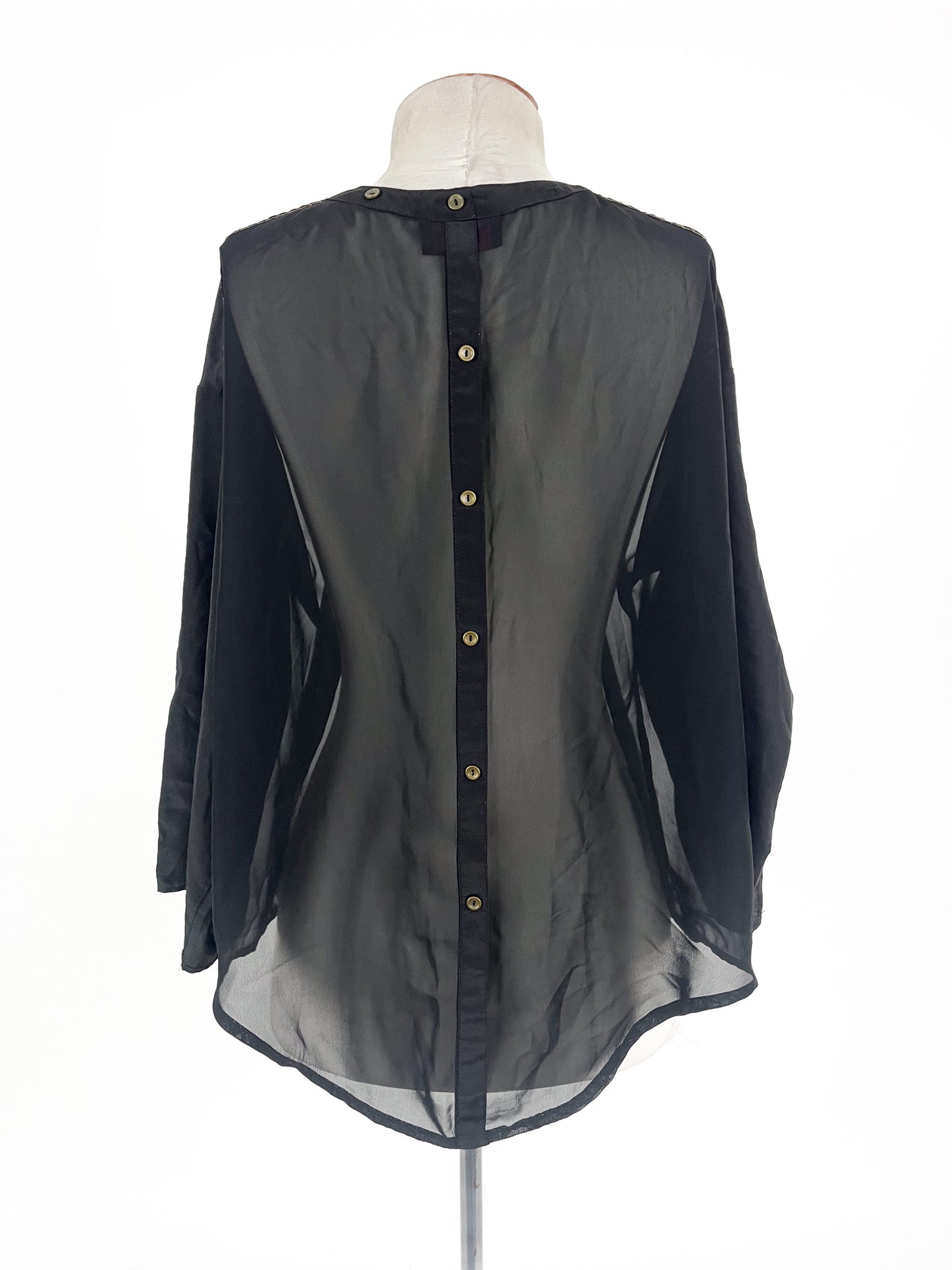 Wayne by Wayne Cooper - Black Blouse (Size 10)