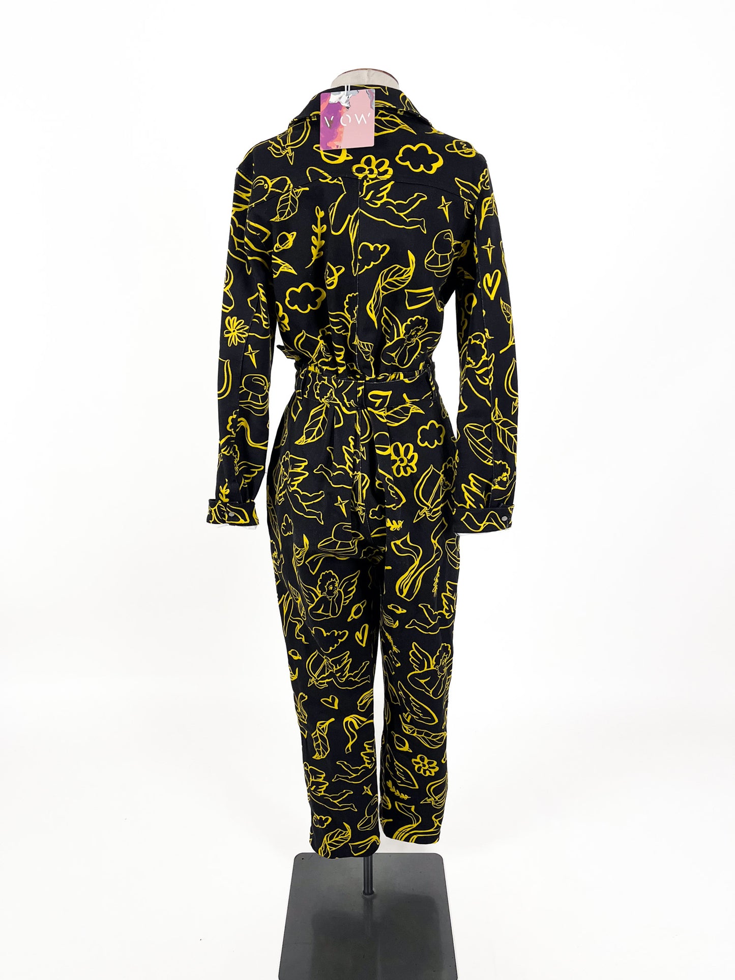 Vow - Black & Yellow Jumpsuit (Size 10)