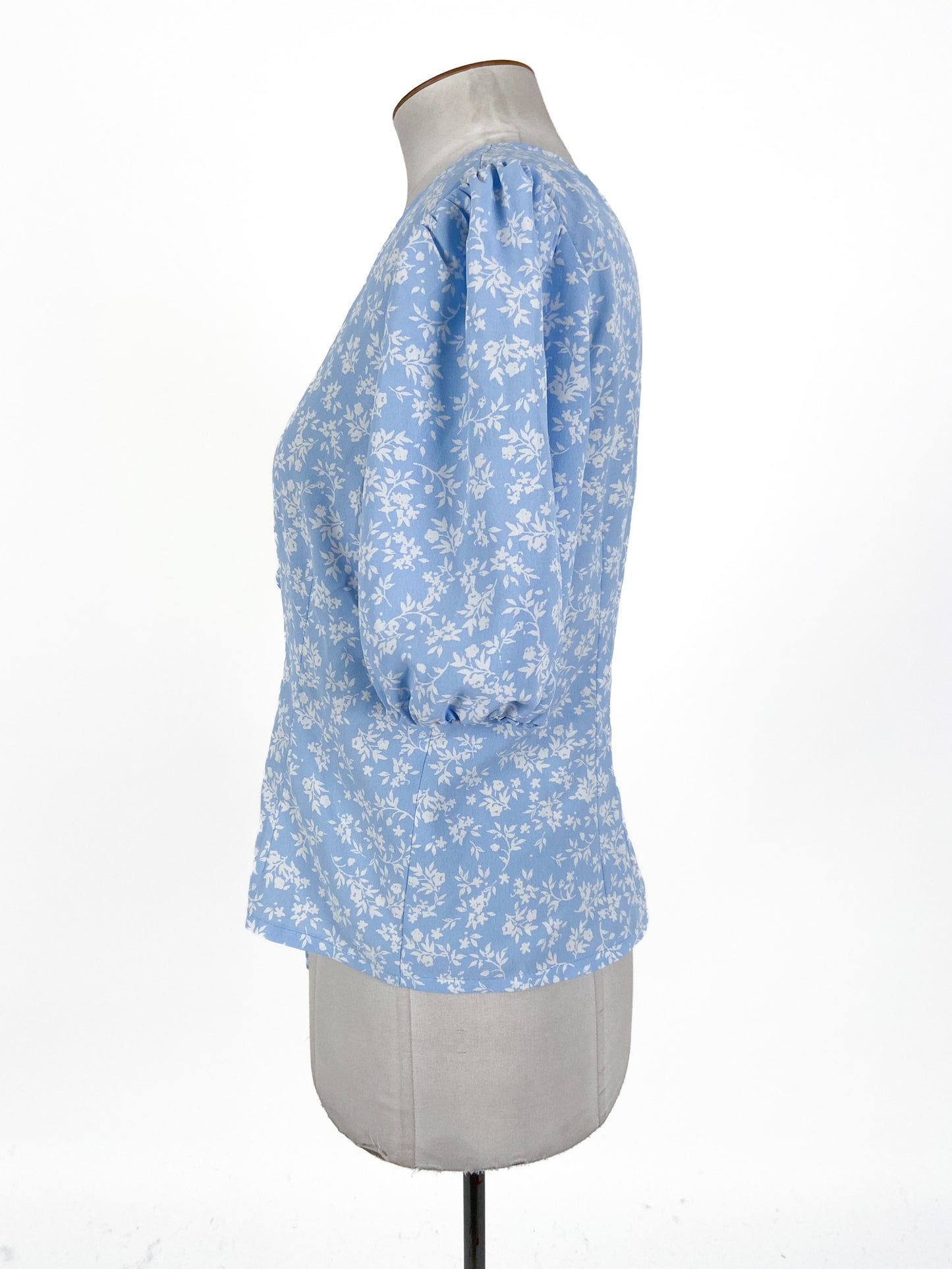 Spirit - Blue & White Blouse (Size 12)