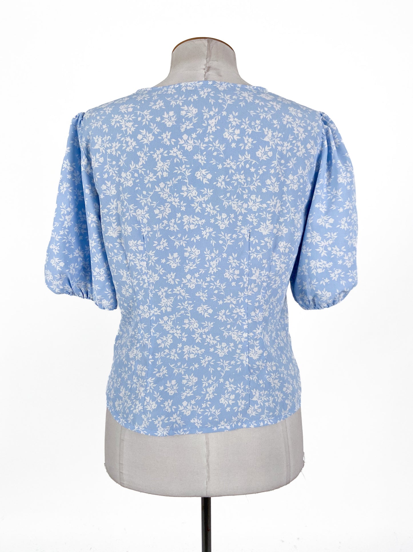 Spirit - Blue & White Blouse (Size 12)