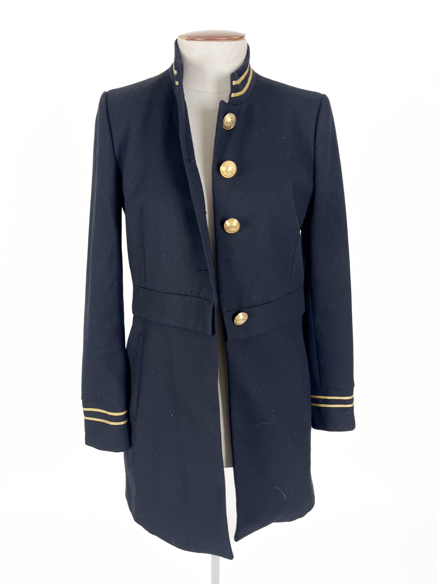 Zara | Navy Casual Coat | Size S