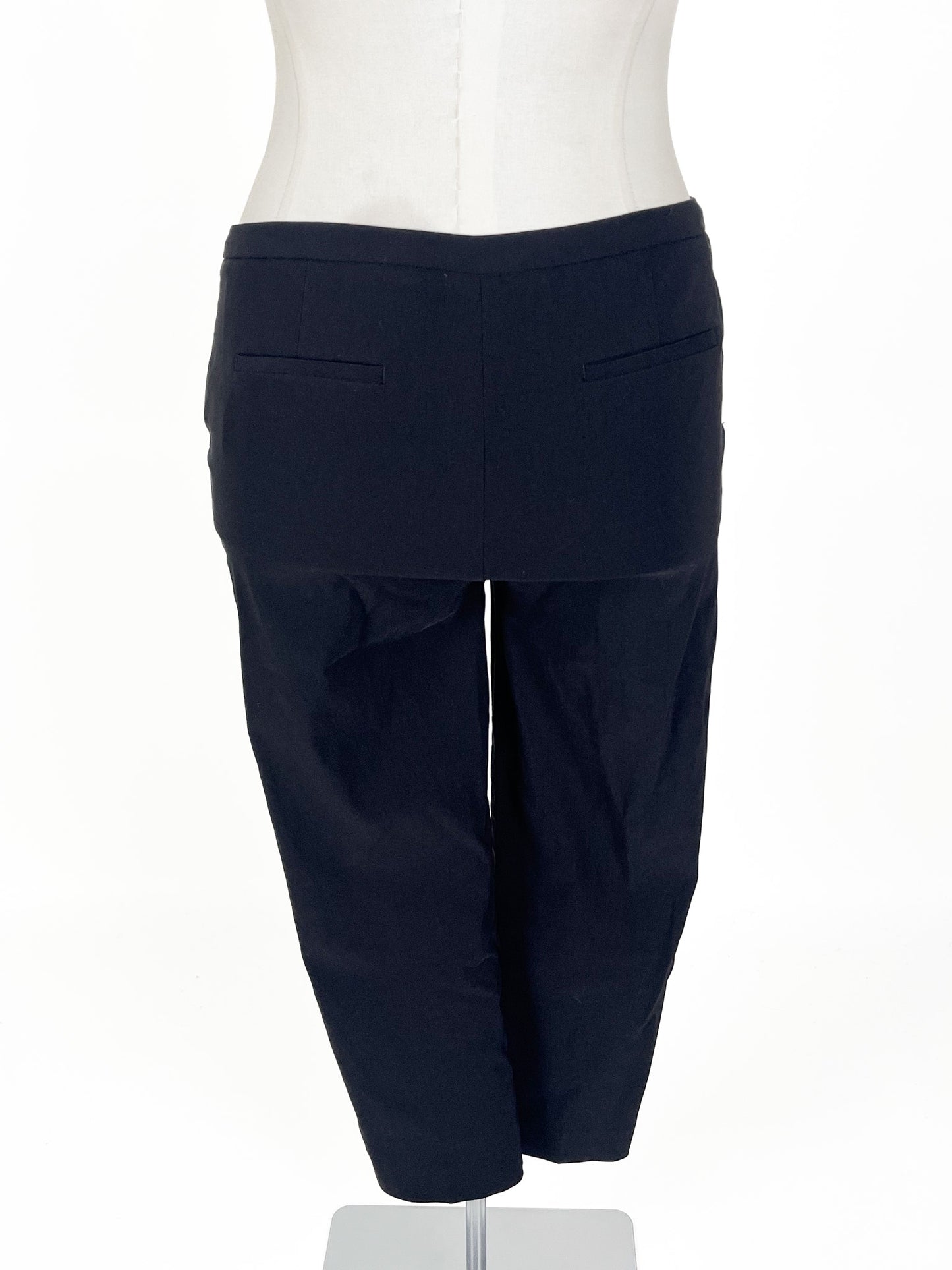 Portmans | Black Cropped Pants | Size 12