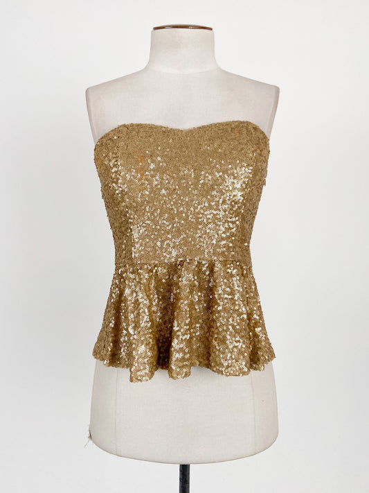 Forever 21 | Gold Cocktail Top | Size S