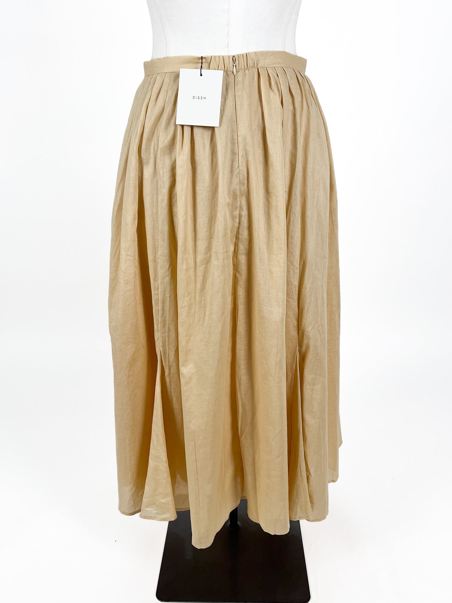 Dissh - Yellow Linen Skirt (Size 12)