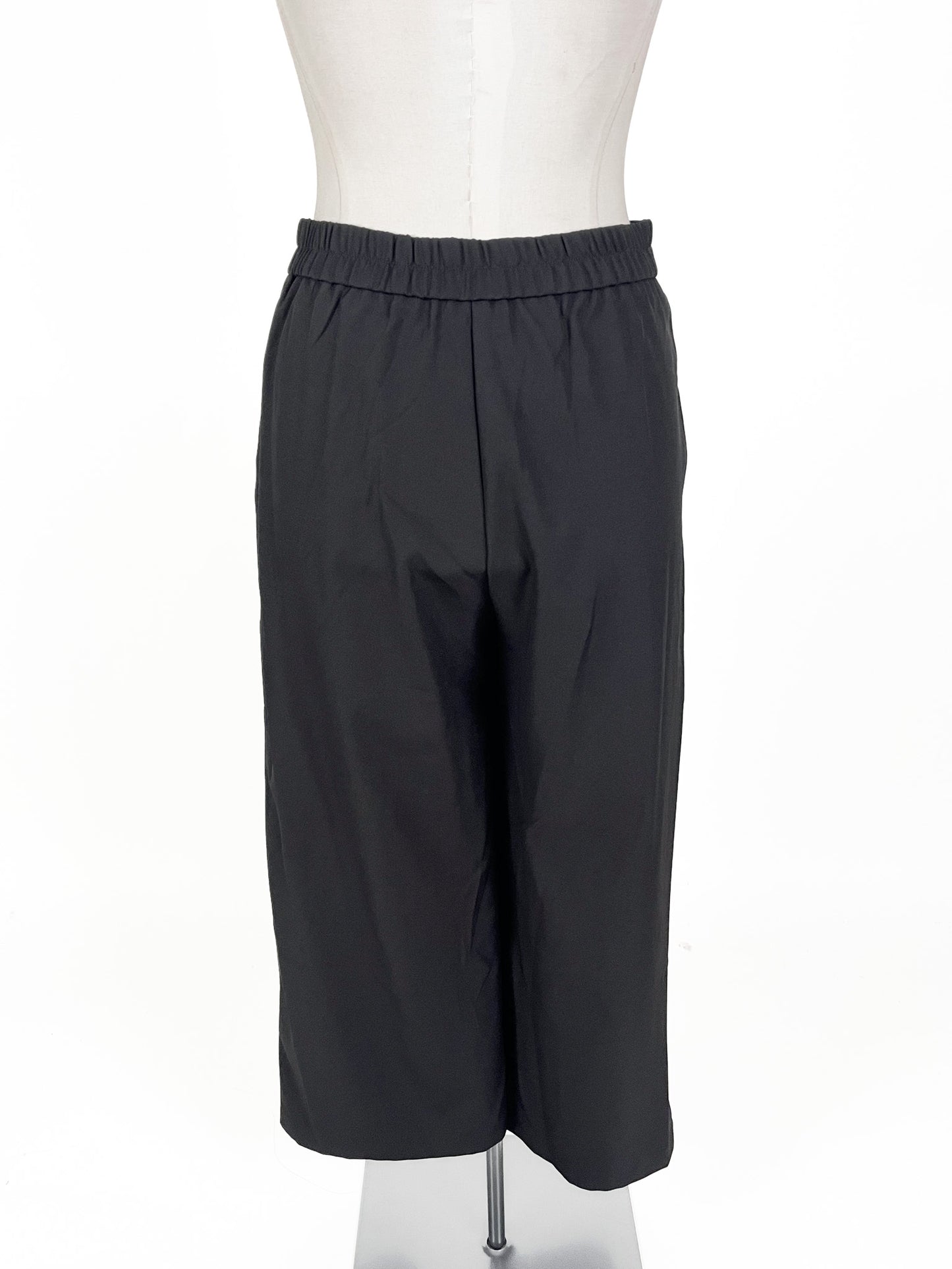 Dotti | Black Cropped Wide leg Pants | Size 14