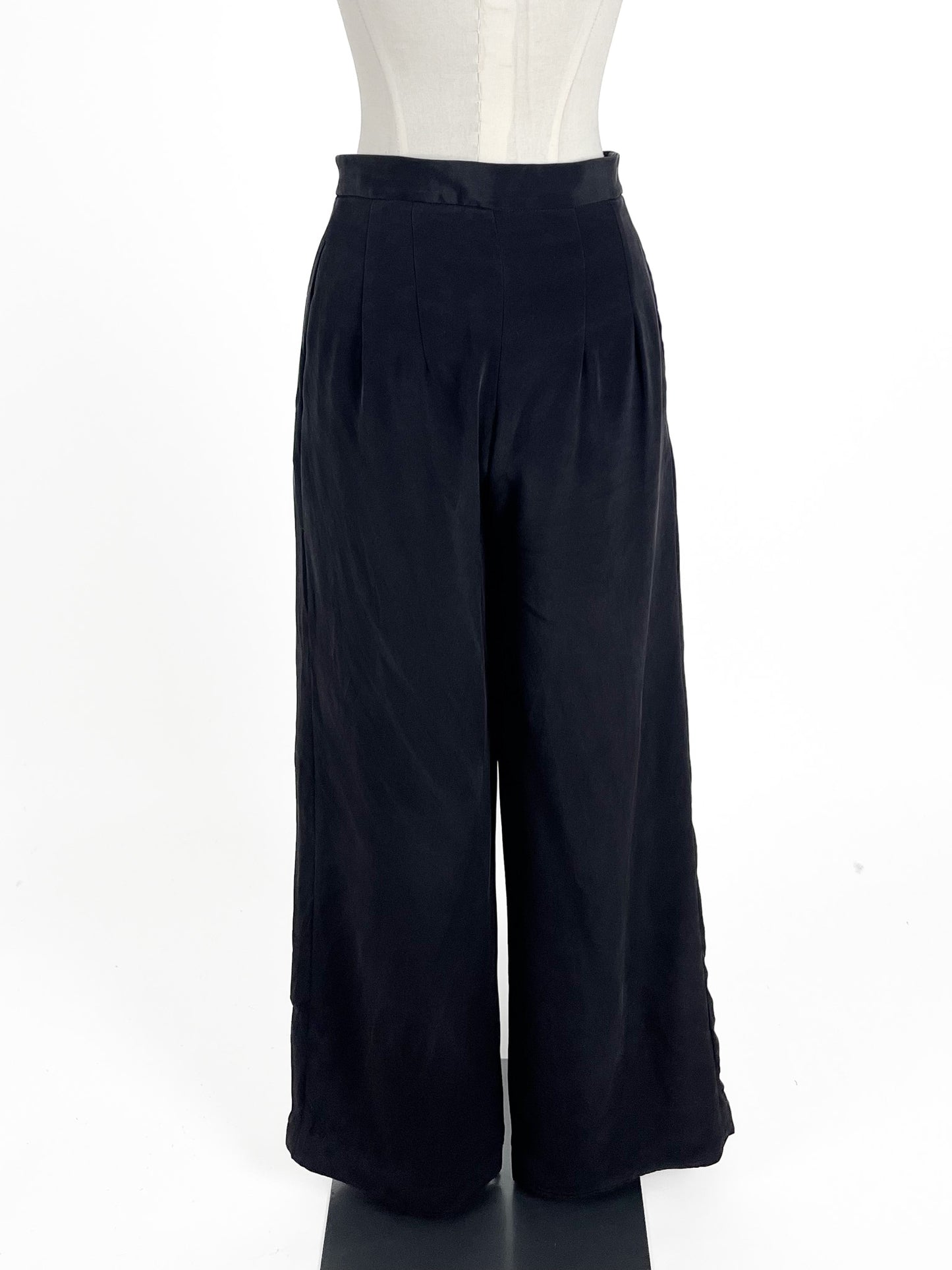 Kookai | Black High waisted Wide leg Pants | Size 10