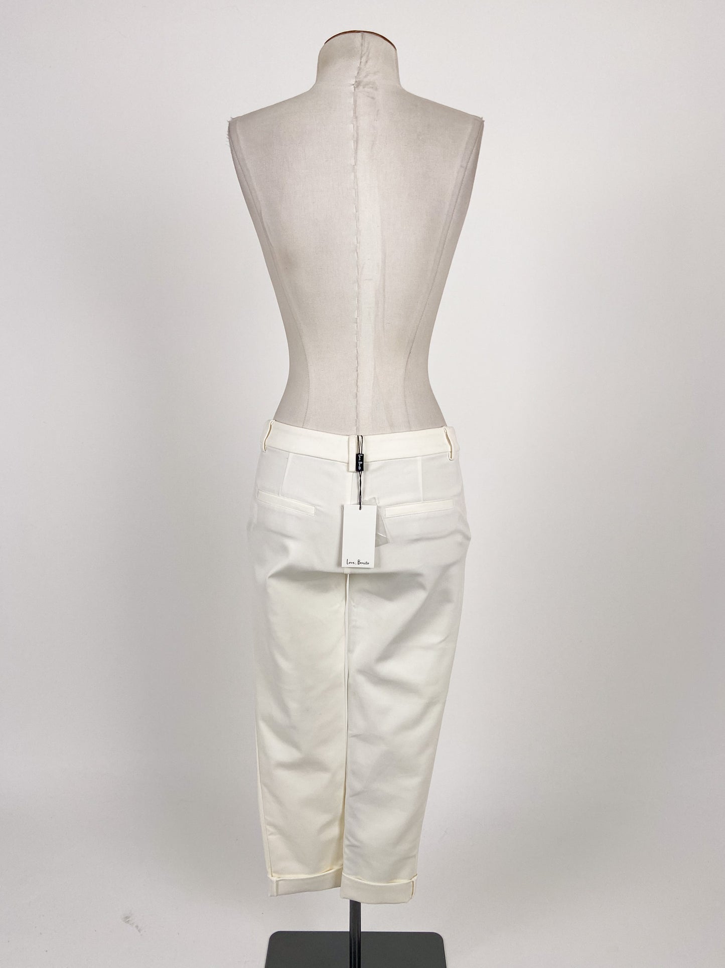 Love, Bonito | White Cropped Straight fit Pants | Size S